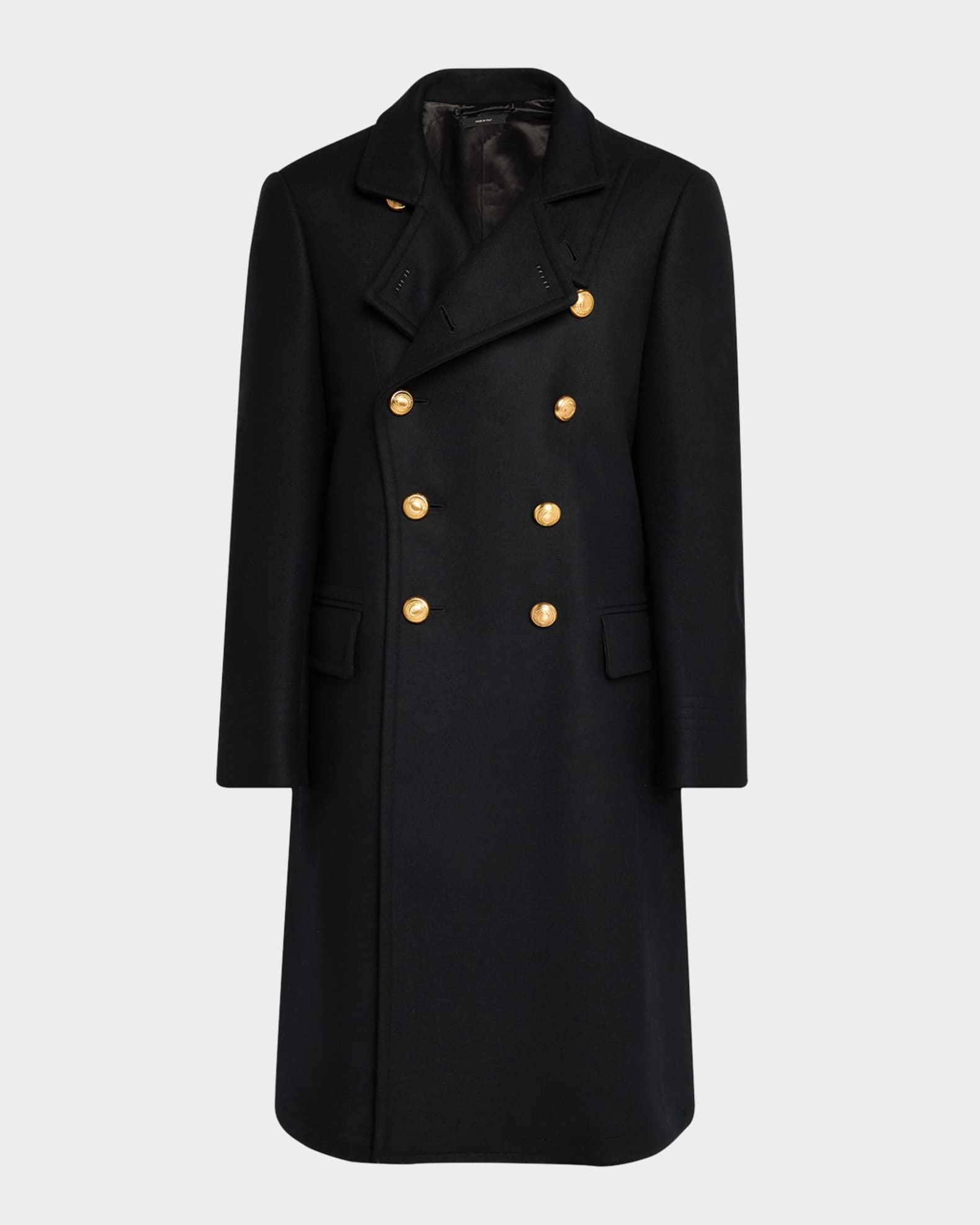 TOM FORD Men's Compact Twill Felt Military Coat | Neiman Marcus TOM FORD Men's Compact Twill Felt Military Coat | Neiman Marcus