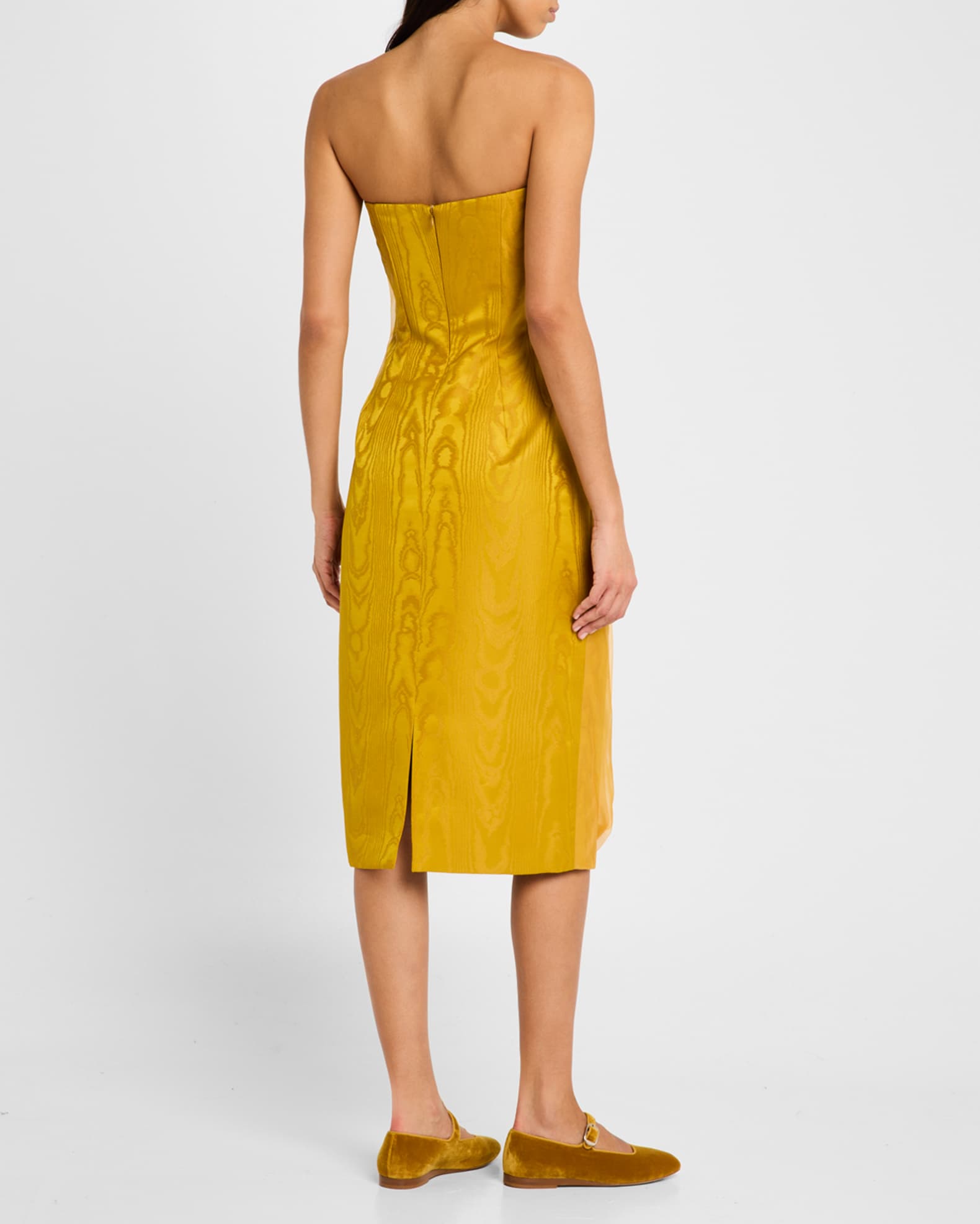 EMILIA WICKSTEAD ワンピース Merope strapless floral 792371 Merope strapless floral gown in green - Emilia Wickstead