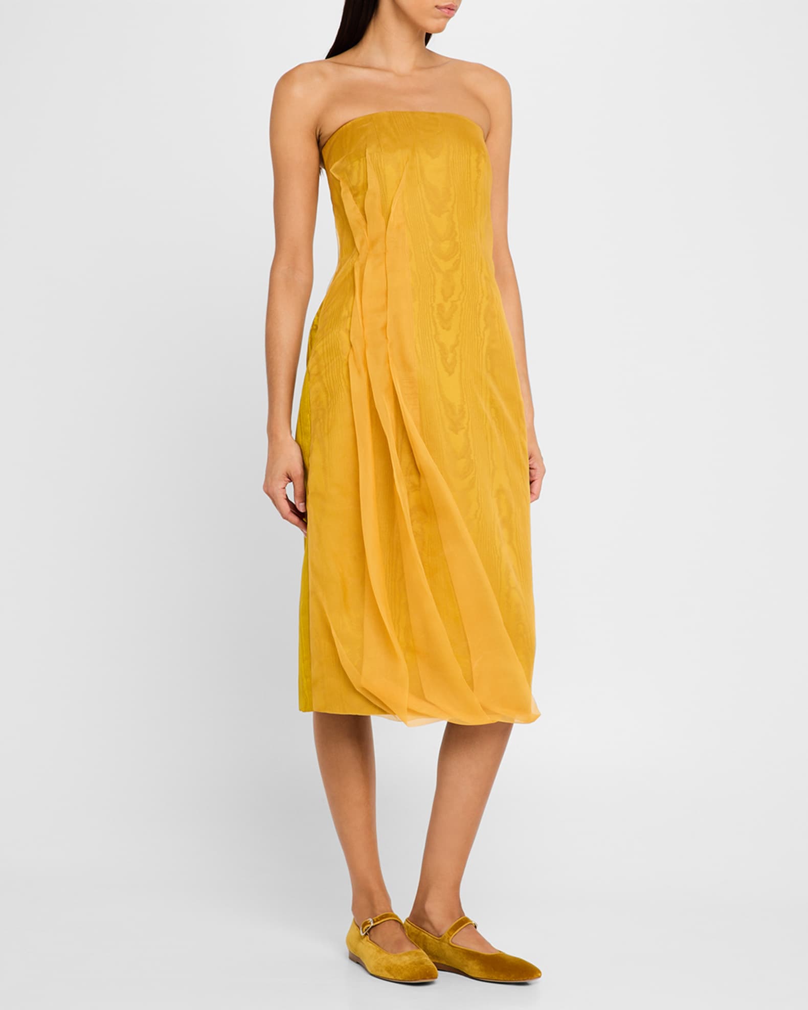Emilia Wickstead Aracely Ruffle Strapless Faille Dress