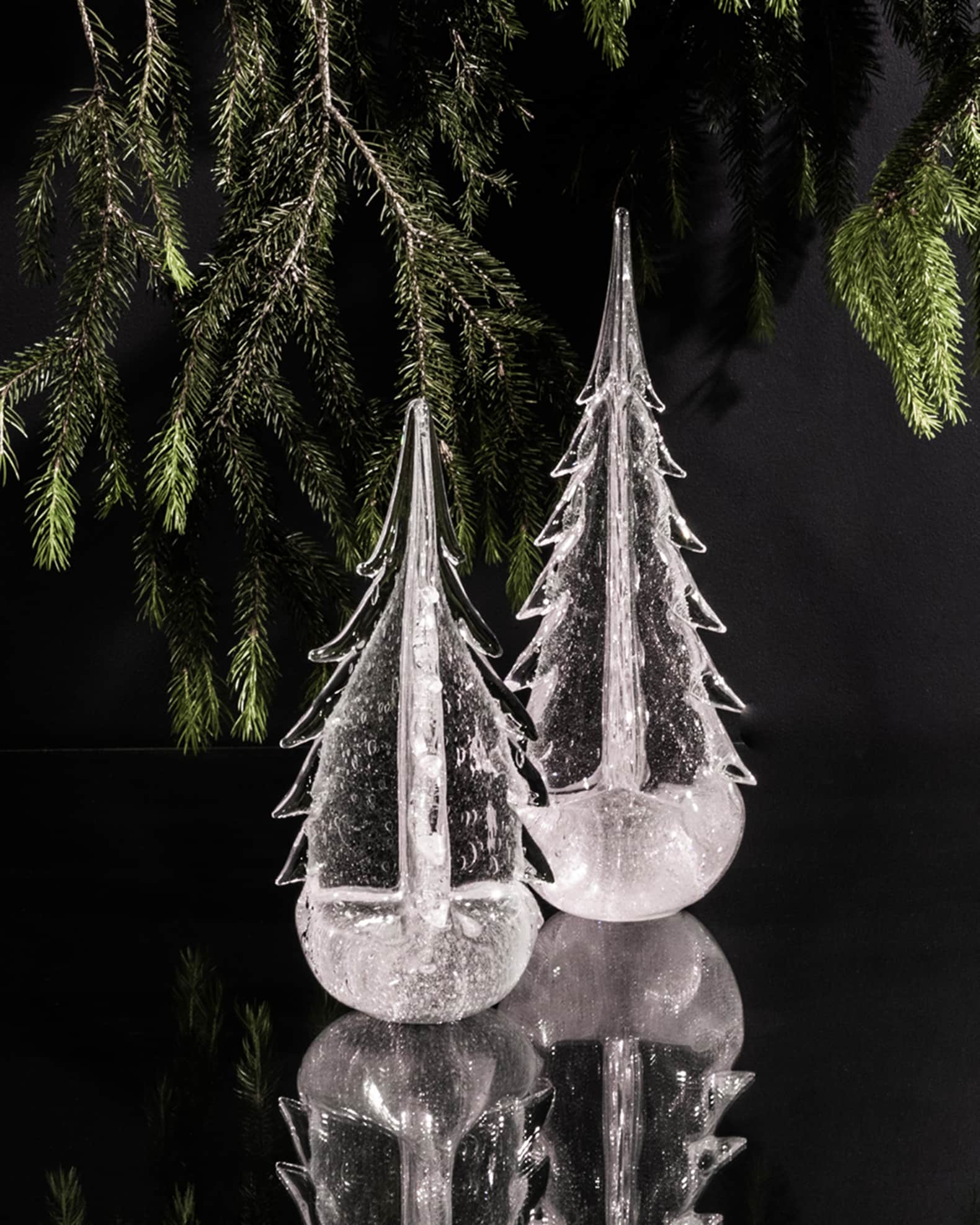 Bubble Evergreen Glass Tree, 12" 1