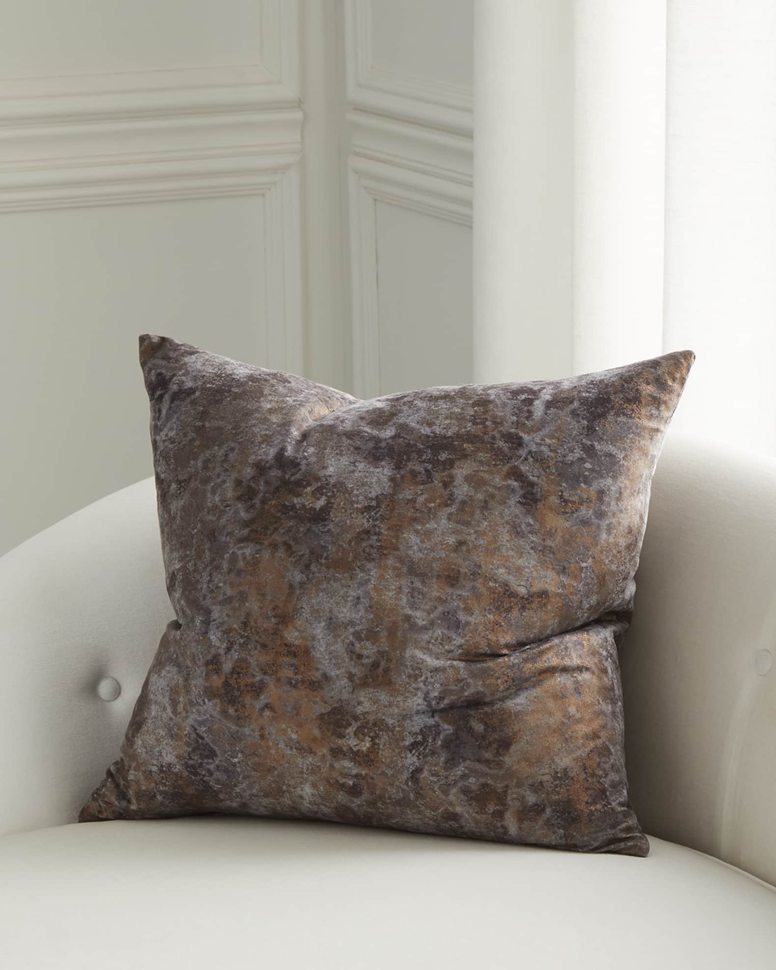 Copper and grey cushion clearance