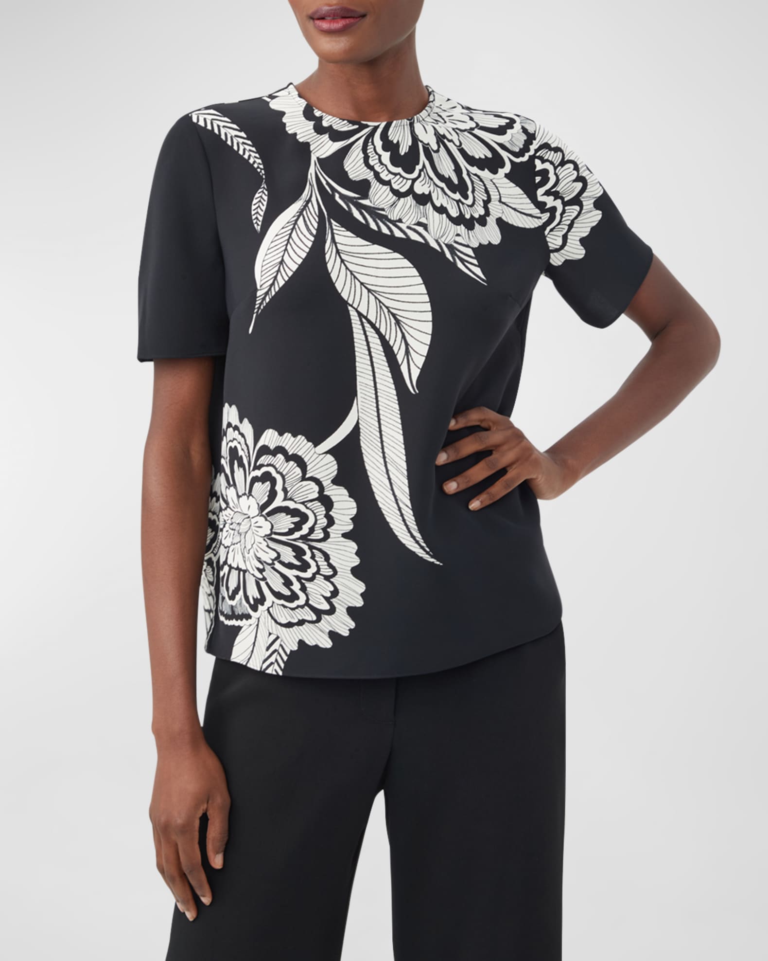 Sugar Hill Floral-Print Crewneck Top 0