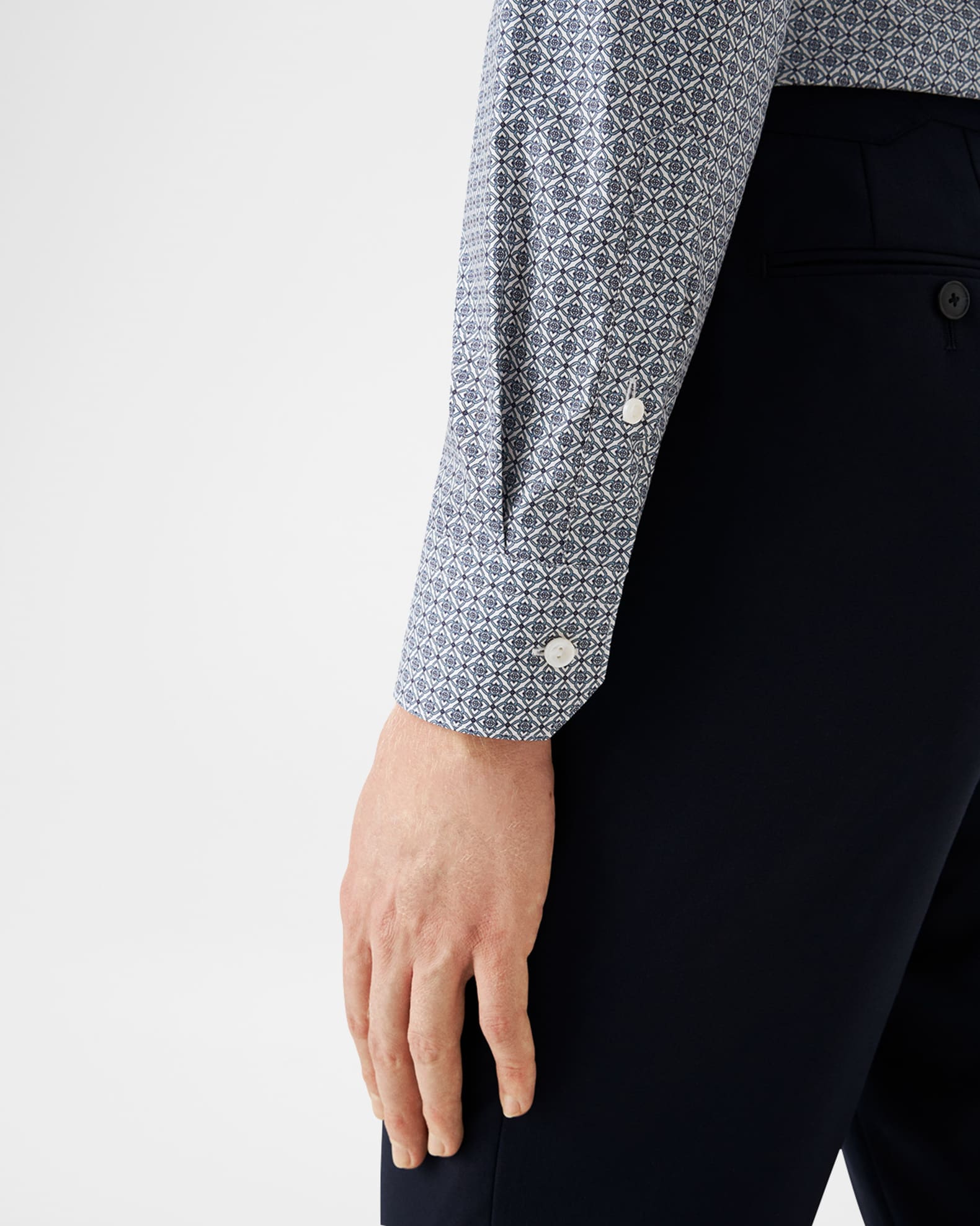 Eton Men's Elevated Twill Medallion-Print Contemporary-Fit Dress Shirt ...