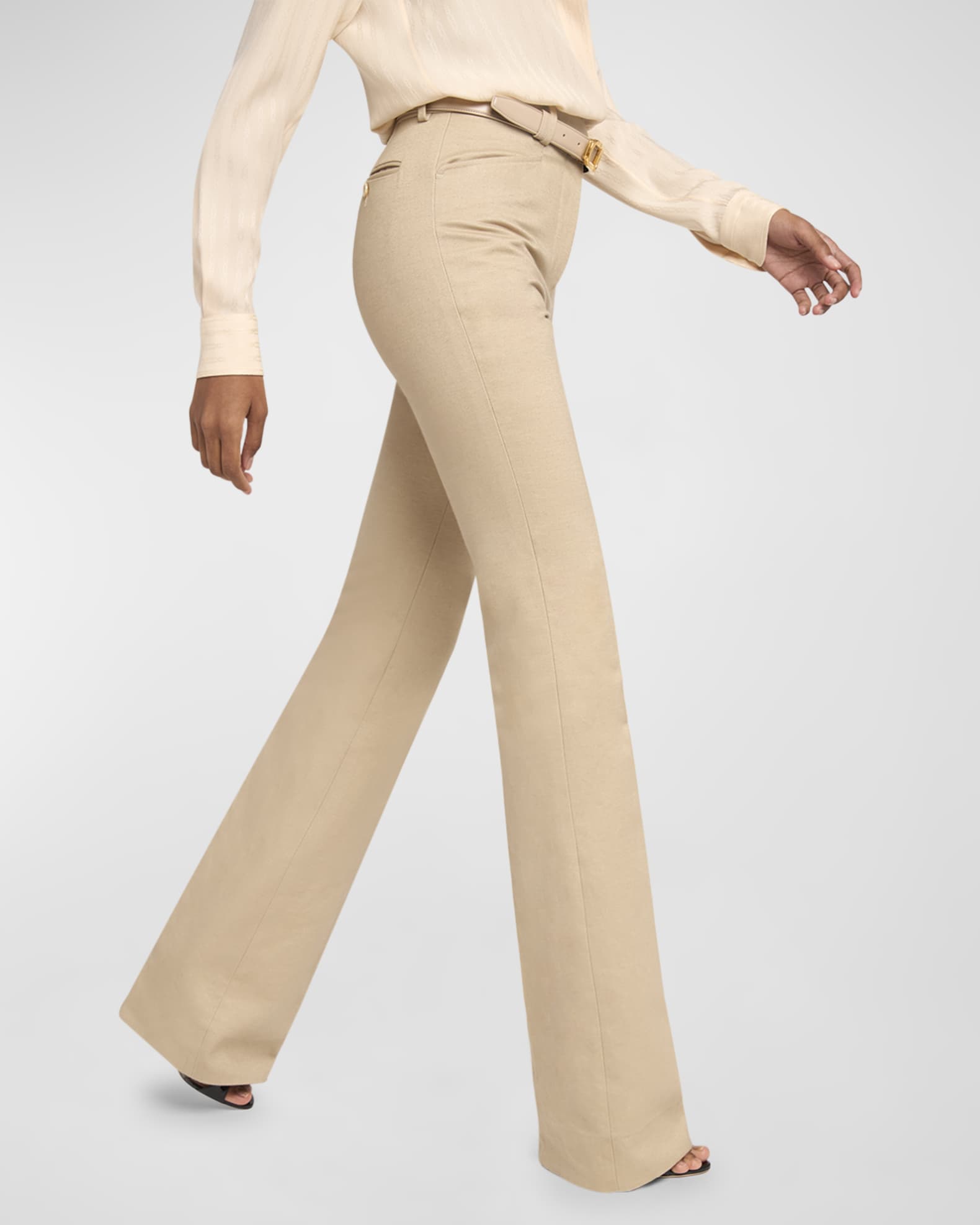 【関税＆送料込み】Tom Ford Wide Leg Double Pleat Trousers TOM FORD Tailored Wide-Leg Trousers | Neiman Marcus