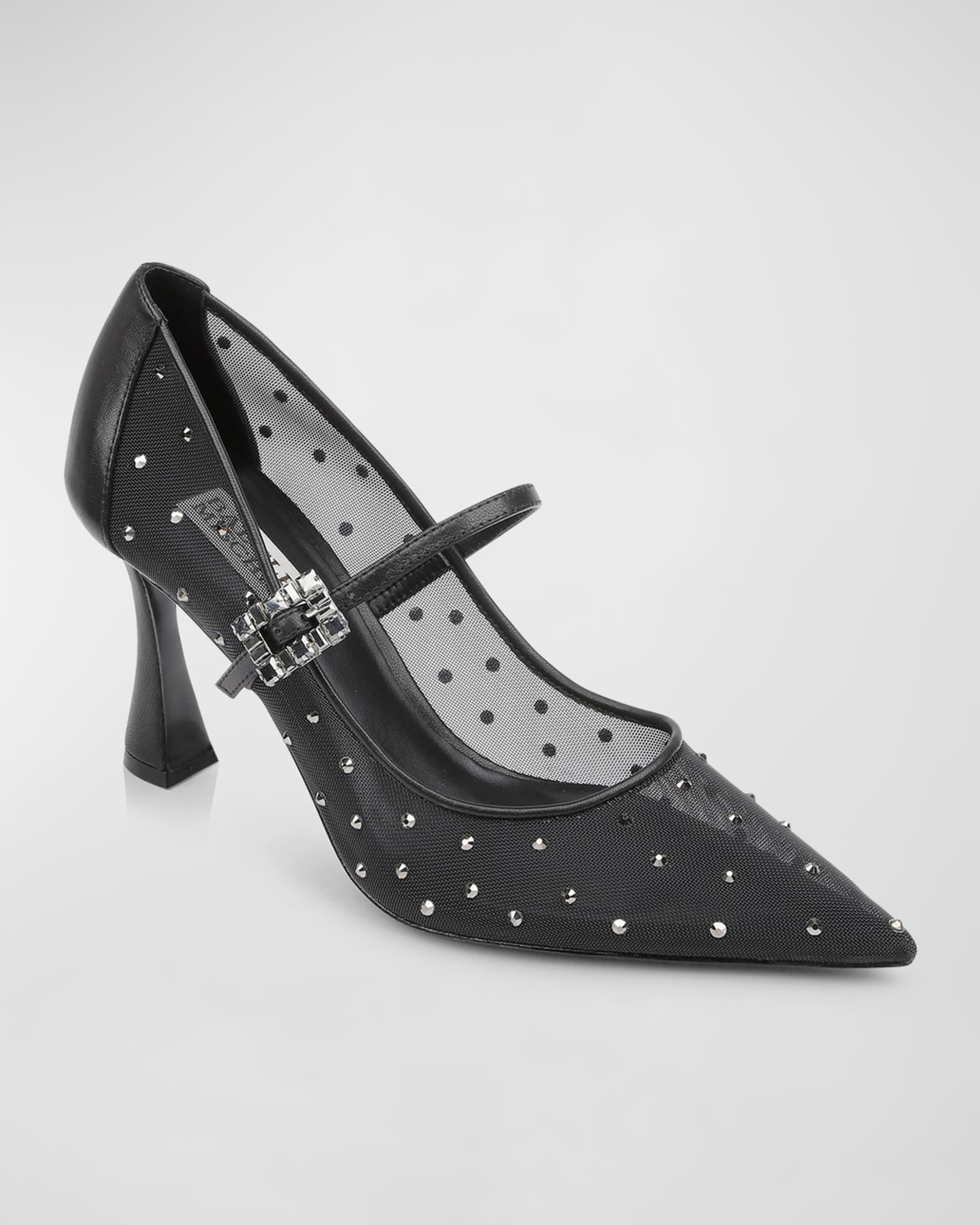Antonia Crystal Mesh Mary Jane Pumps 1
