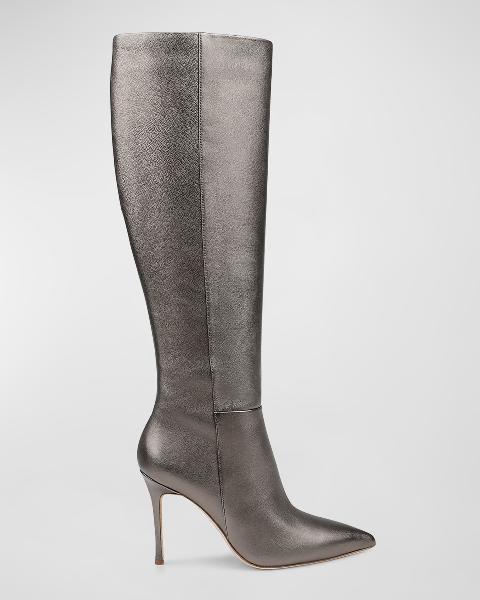 Badgley Mischka Runway Knee High Boot Size 7.5 in Bronze Leather