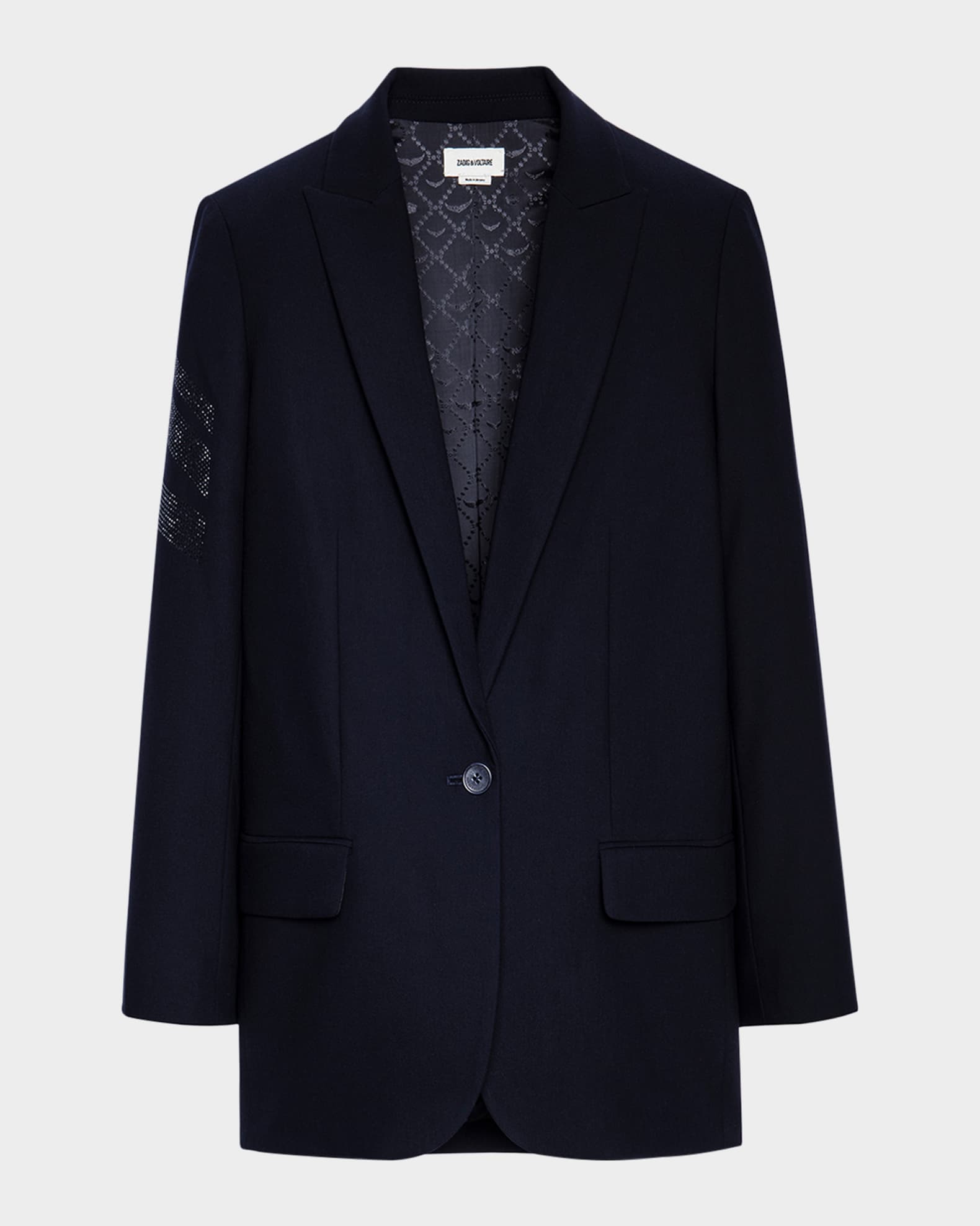 Zadig Voltaire Viva Arrow Strass Blazer S Blue