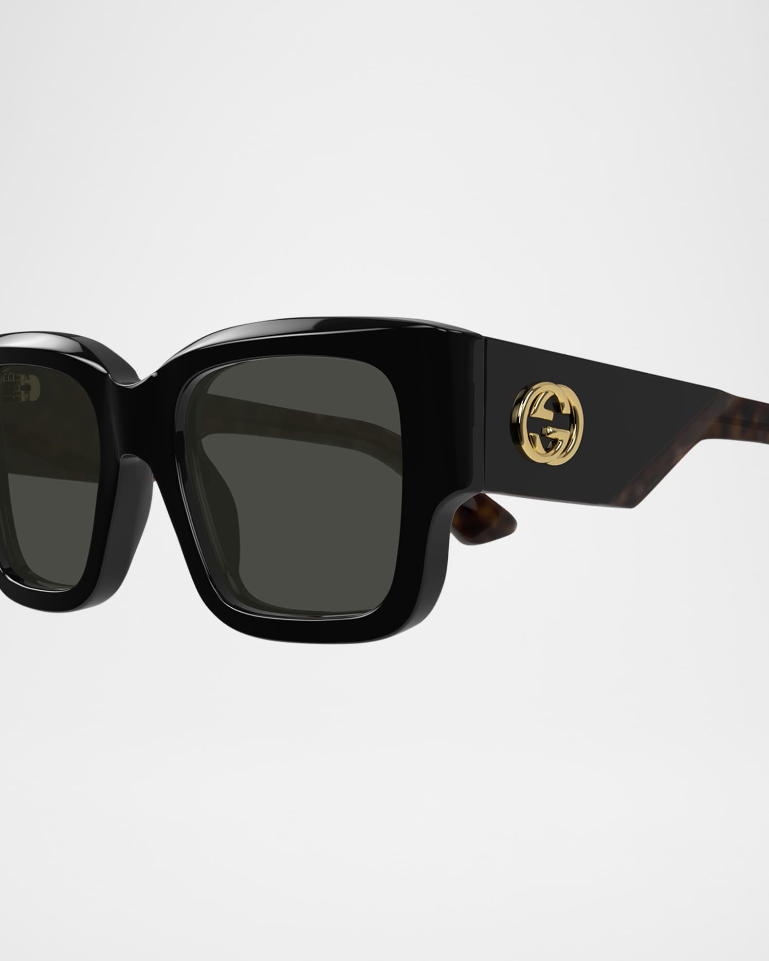 Gucci Oversized Rectangle Acetate Sunglasses | Neiman Marcus