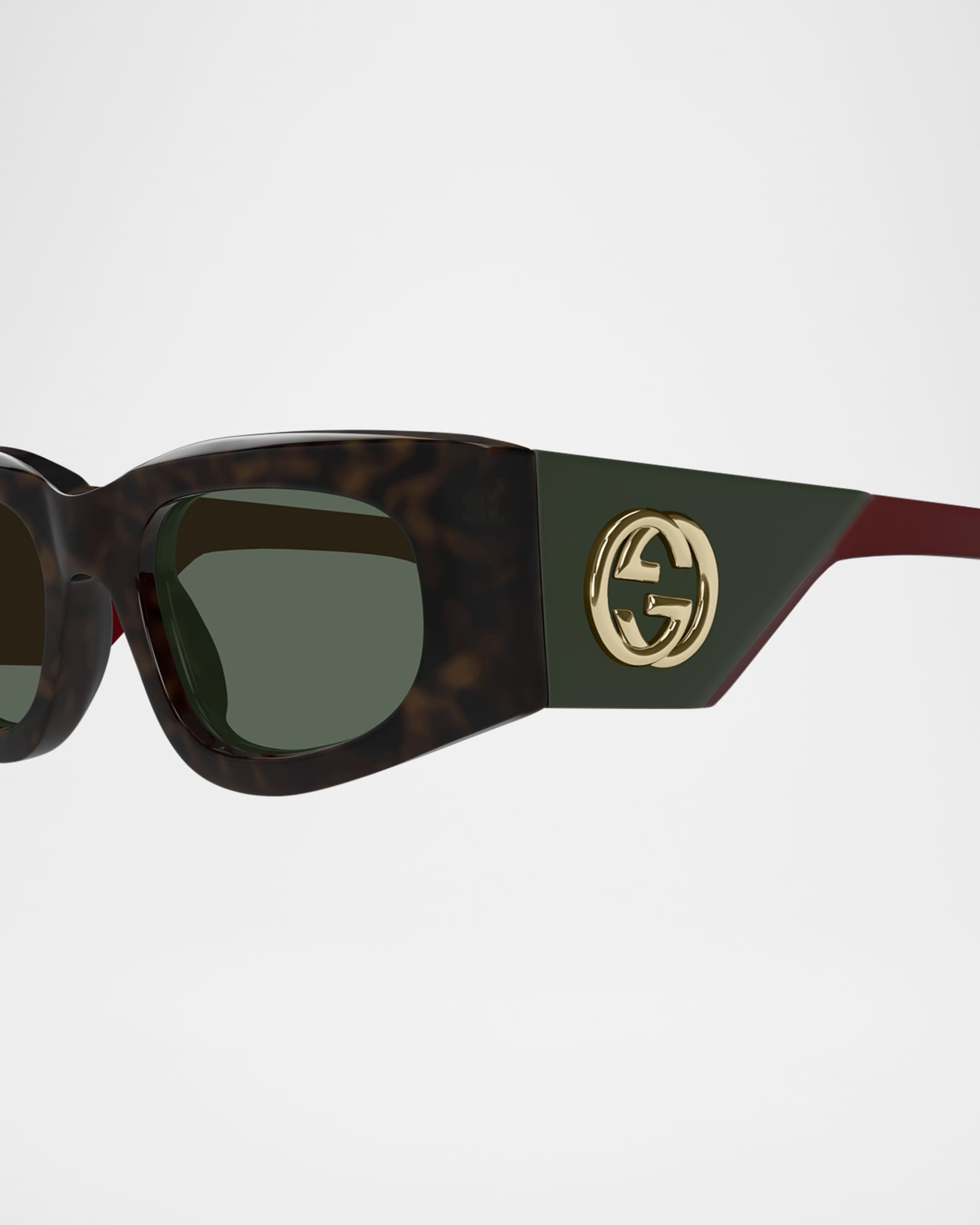 Gucci Rectangle Acetate Sunglasses | Neiman Marcus