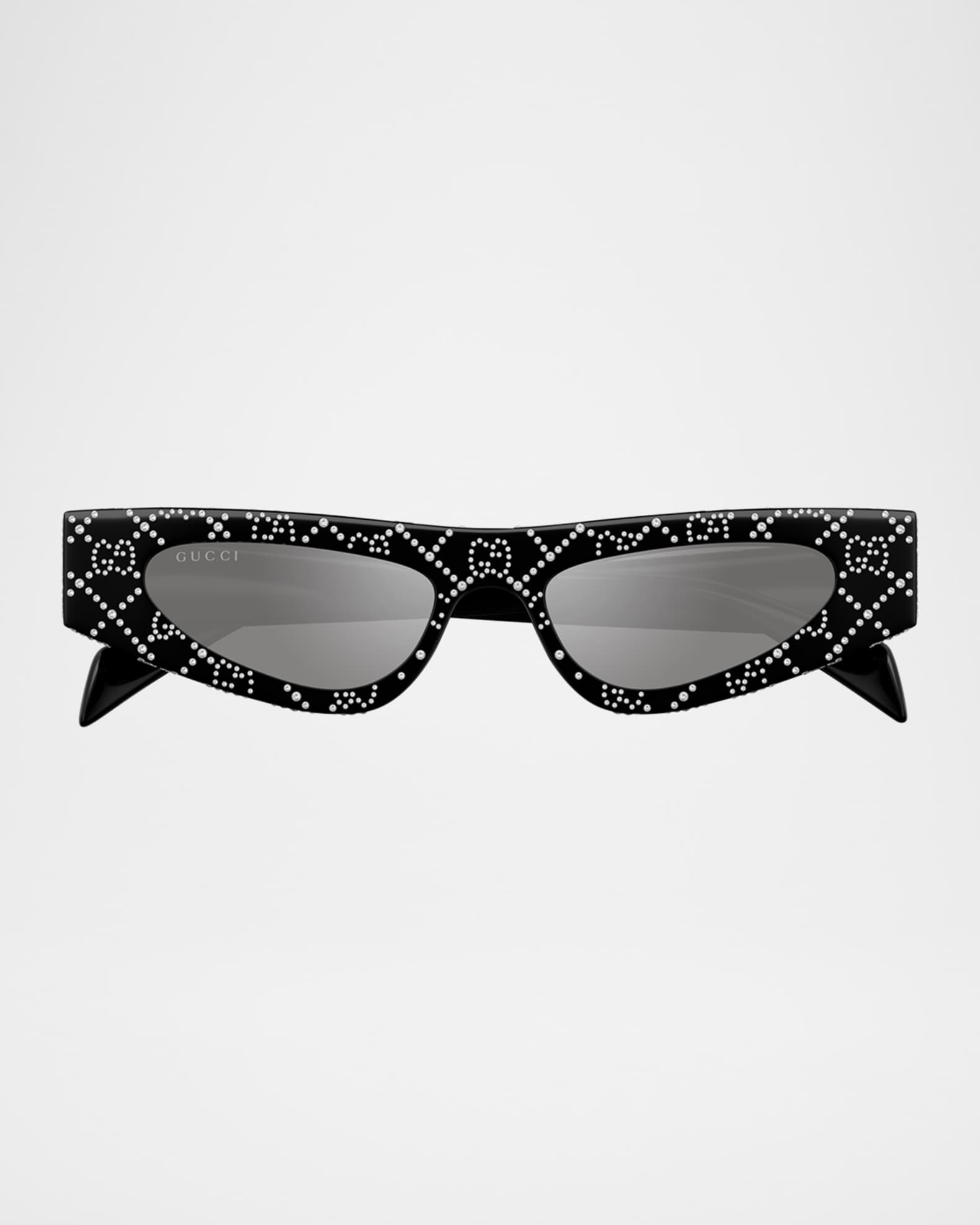 Gucci Embellished Acetate Cat Eye Sunglasses Neiman Marcus