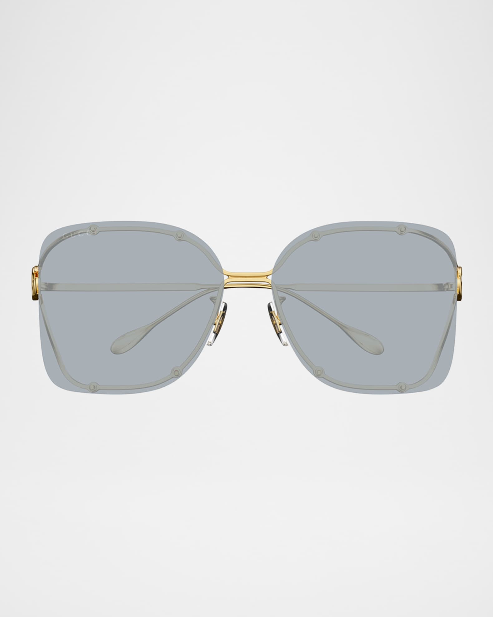 Rimless Square Metal Sunglasses