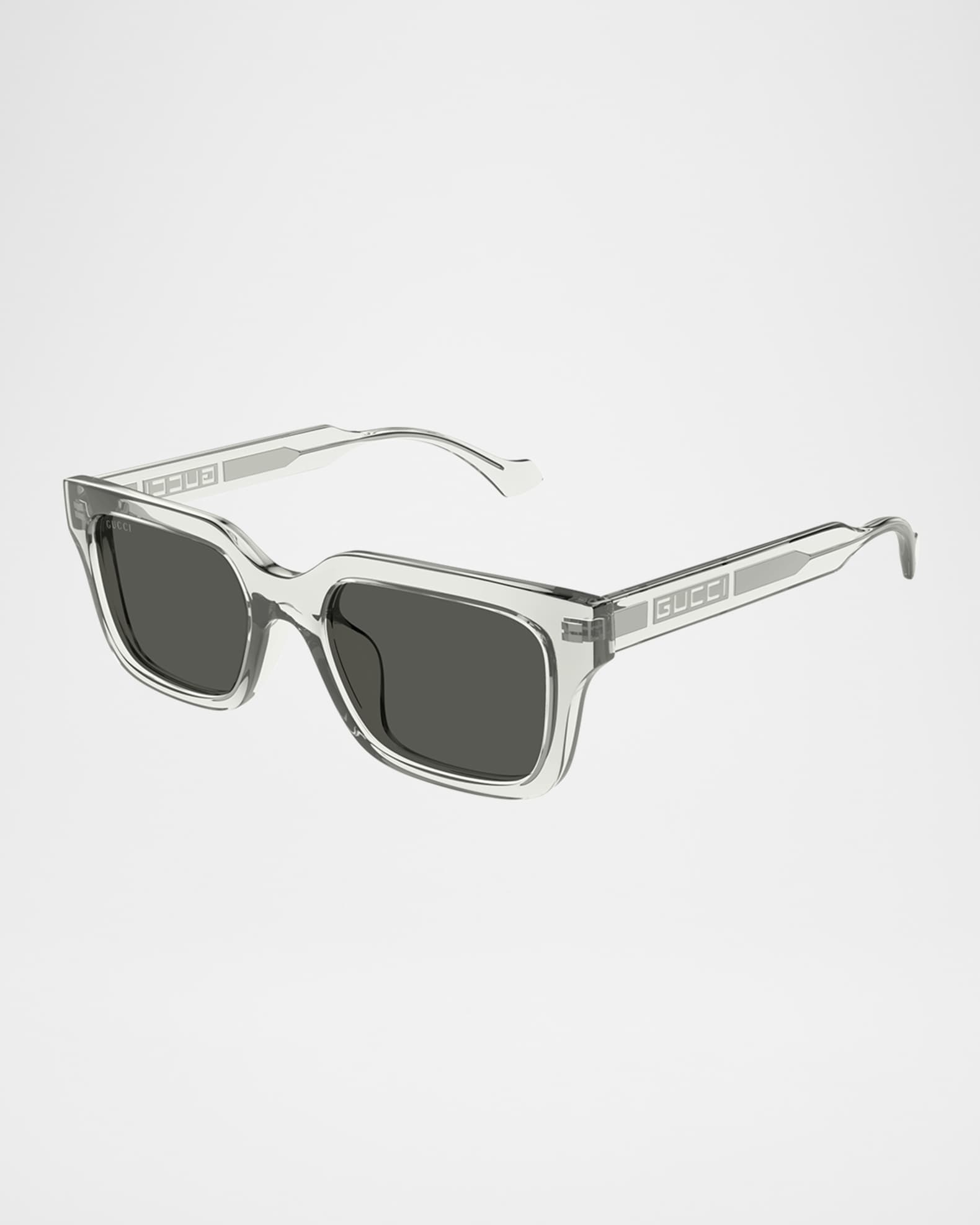 Gucci La Piscine Square Sunglasses 55mm Gray Gray Solid
