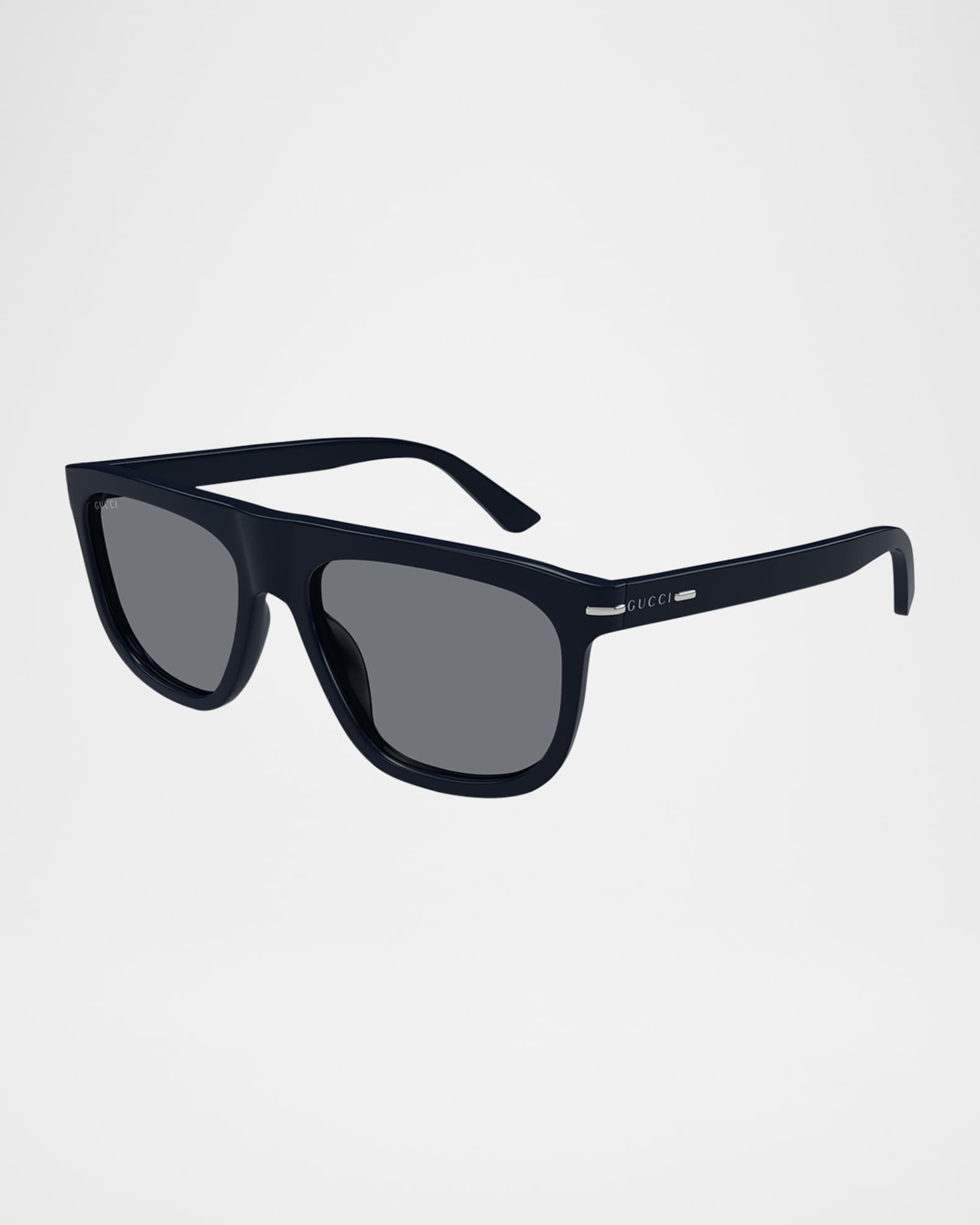 Men's GG1726SM Acetate Rectangle Sunglasses