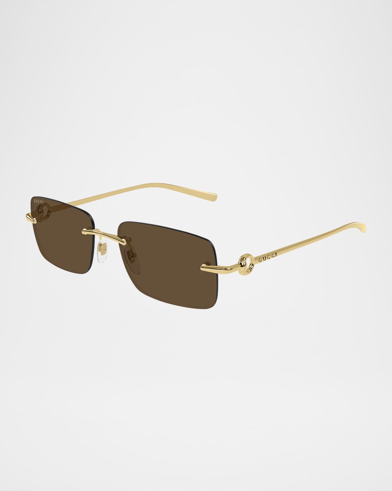 Gucci Men s GG1703SM Rimless Rectangle Sunglasses Neiman Marcus