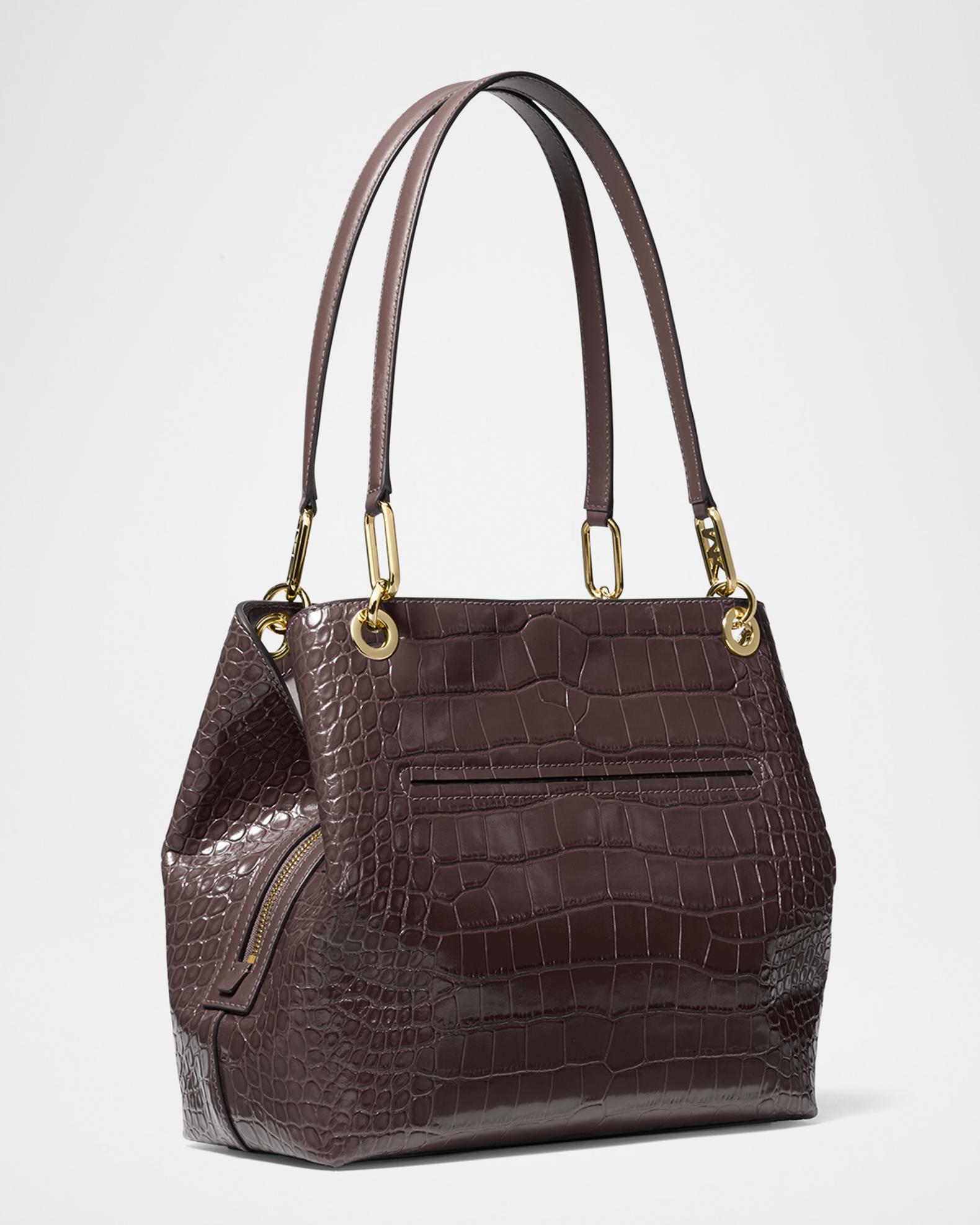 MICHAEL Michael Kors Kensington Croc-Embossed Leather Shoulder Bag ...