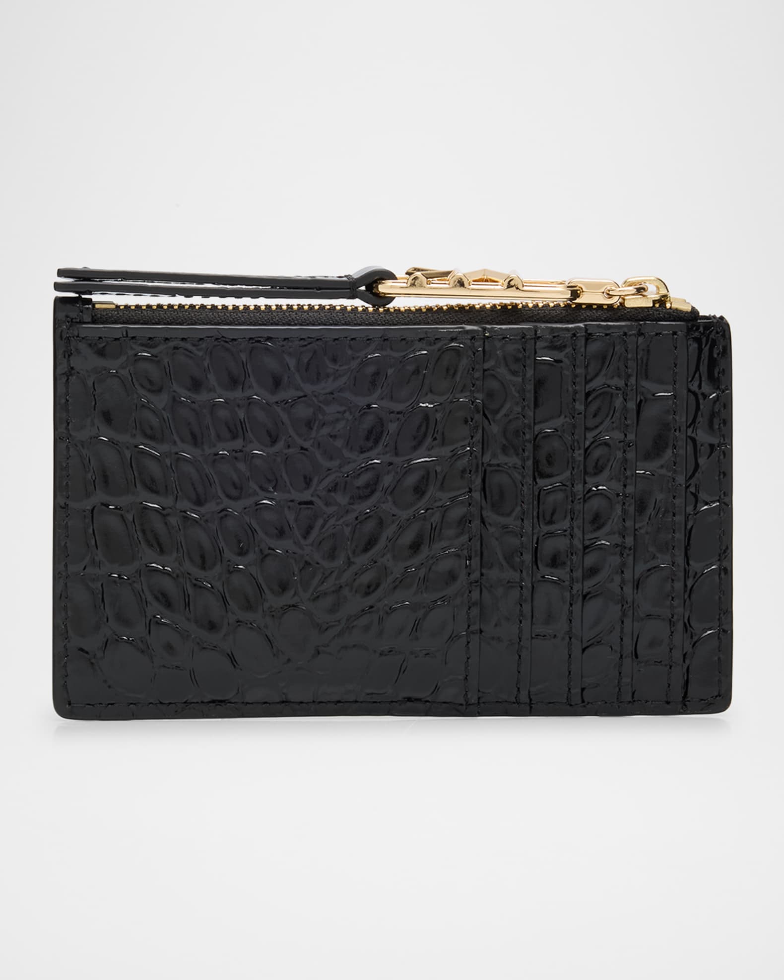 Empire Croc Embossed Leather Card Holder