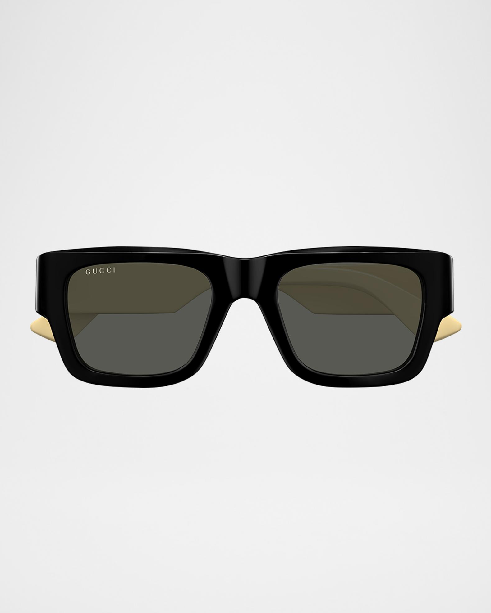 Gucci Men's Gg1668sm Acetate Rectangle Sunglasses | Neiman Marcus