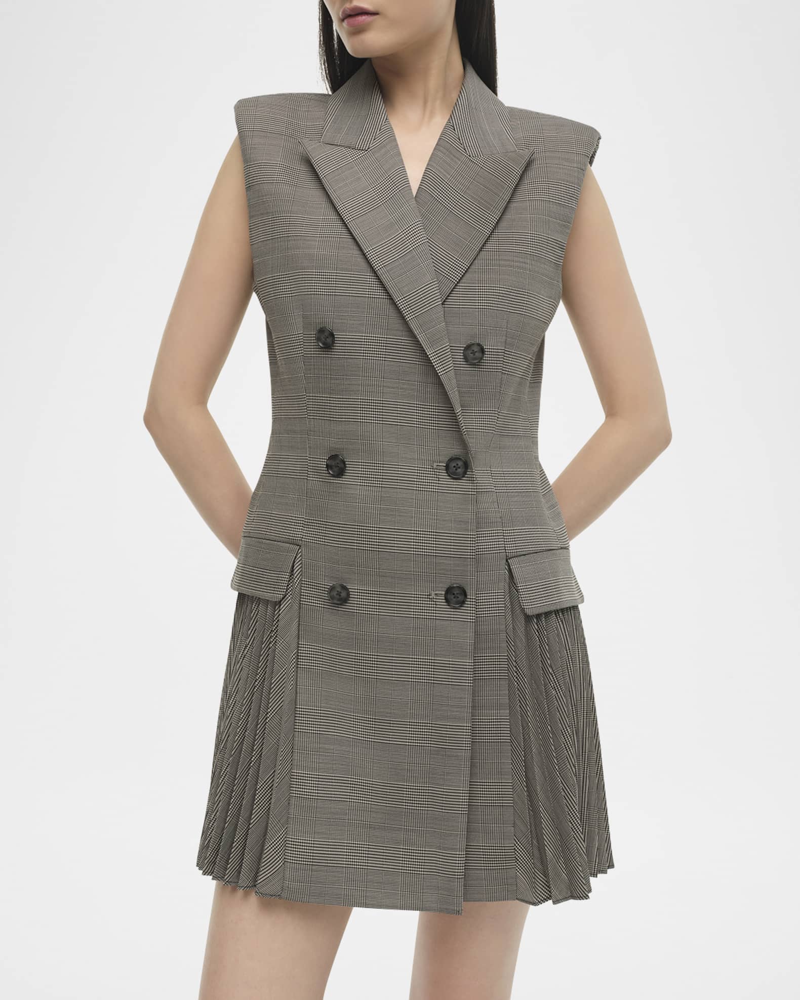 SIMKHAI Tanaka Sleeveless Mini Blazer Dress | Neiman Marcus