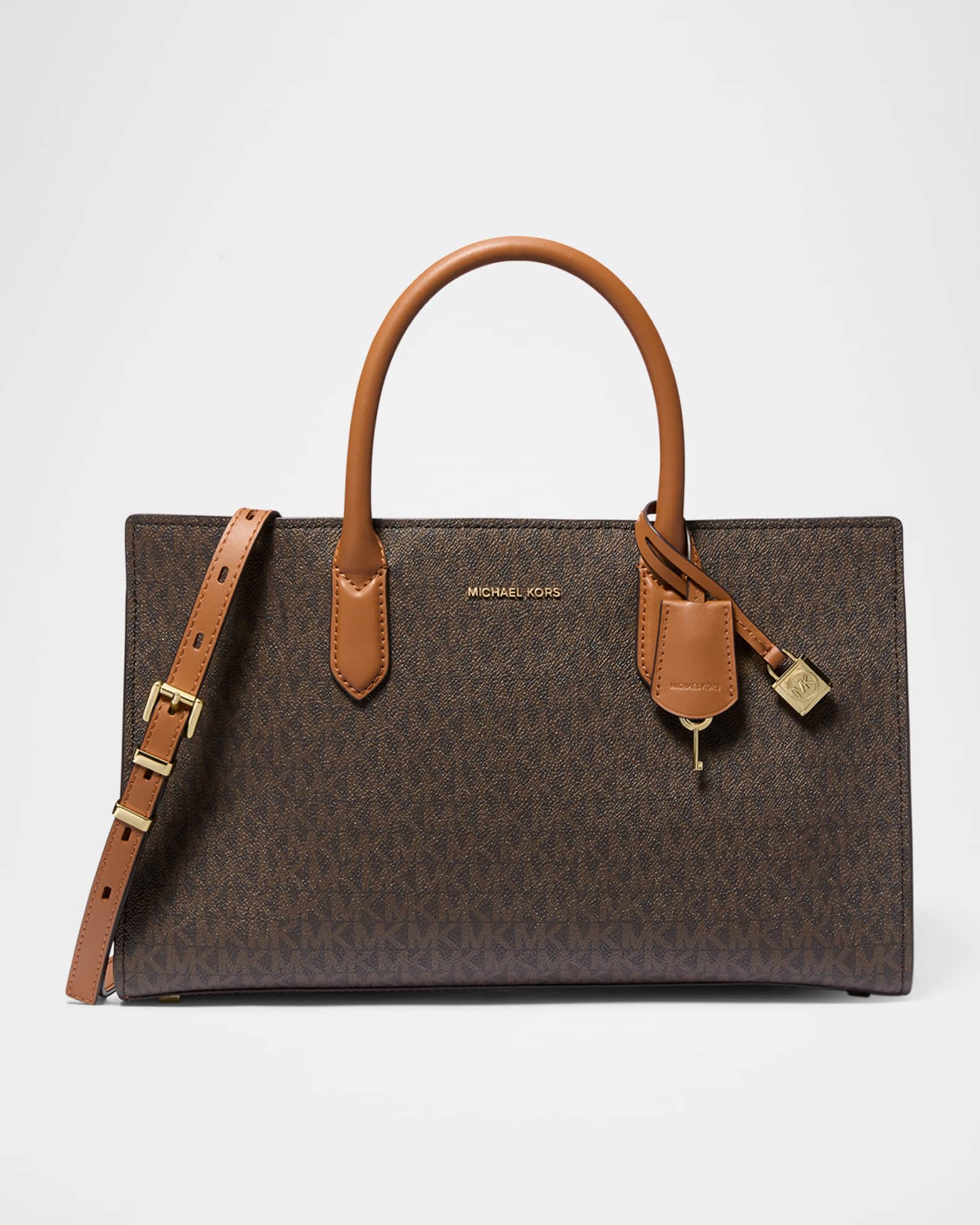MICHAEL Michael Kors Scarlett Monogram Leather Satchel Bag Neiman Marcus