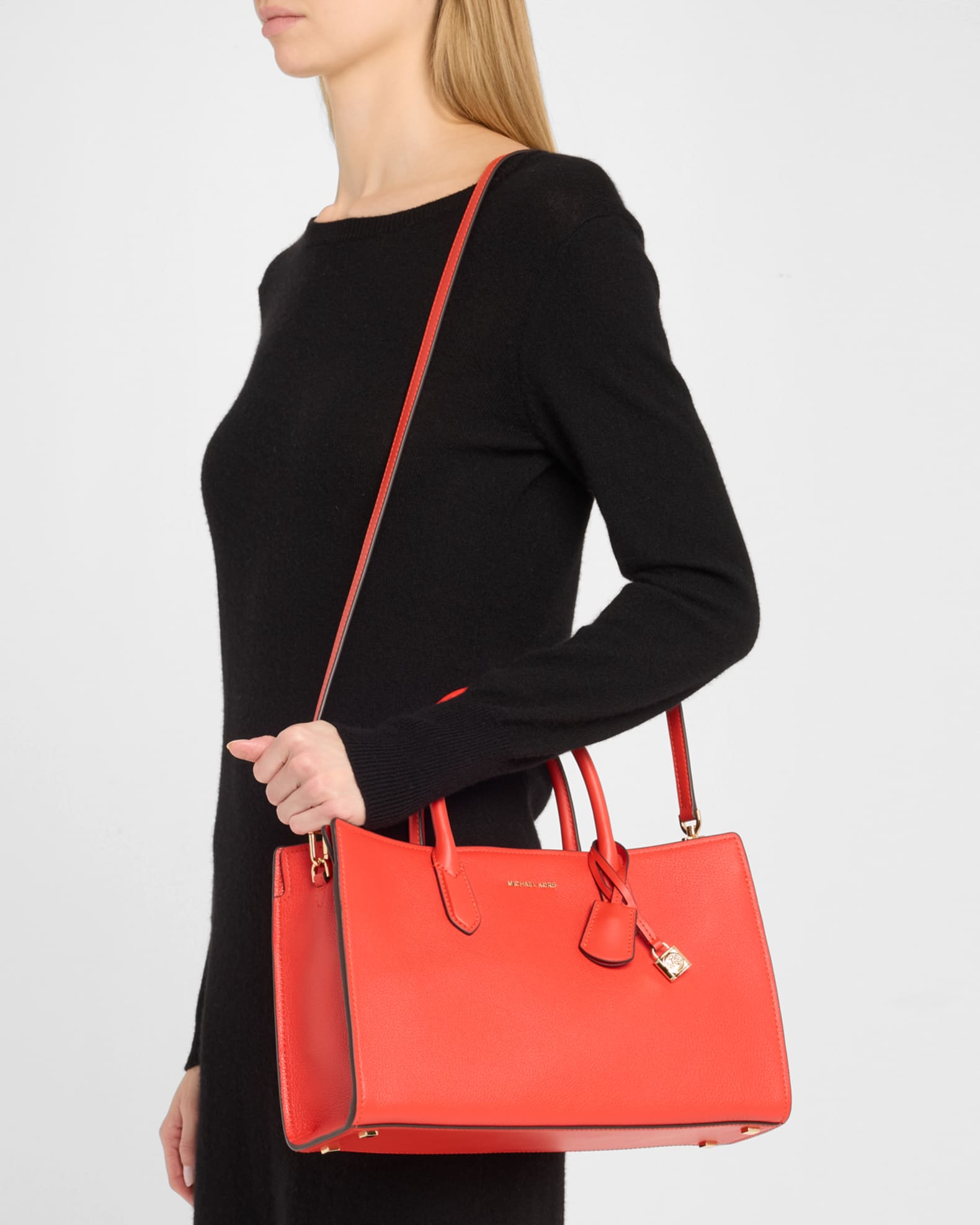 Red and black michael kors bag cheap