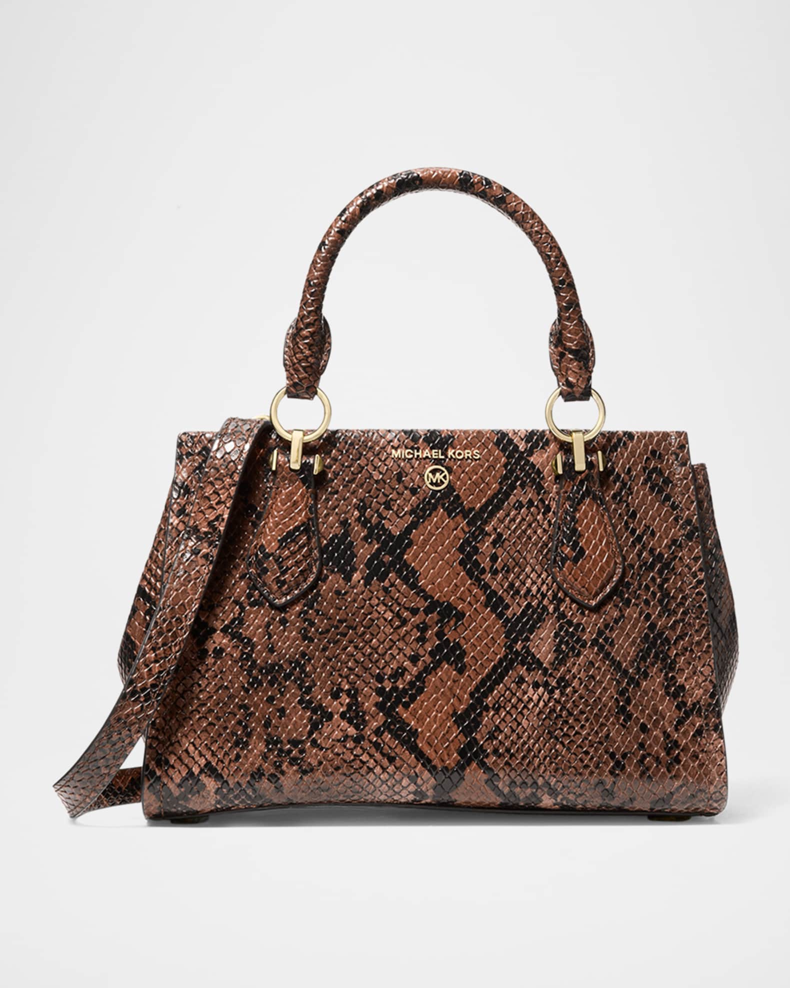 MICHAEL Michael Kors Marilyn Snake Print Leather Crossbody Bag Neiman Marcus