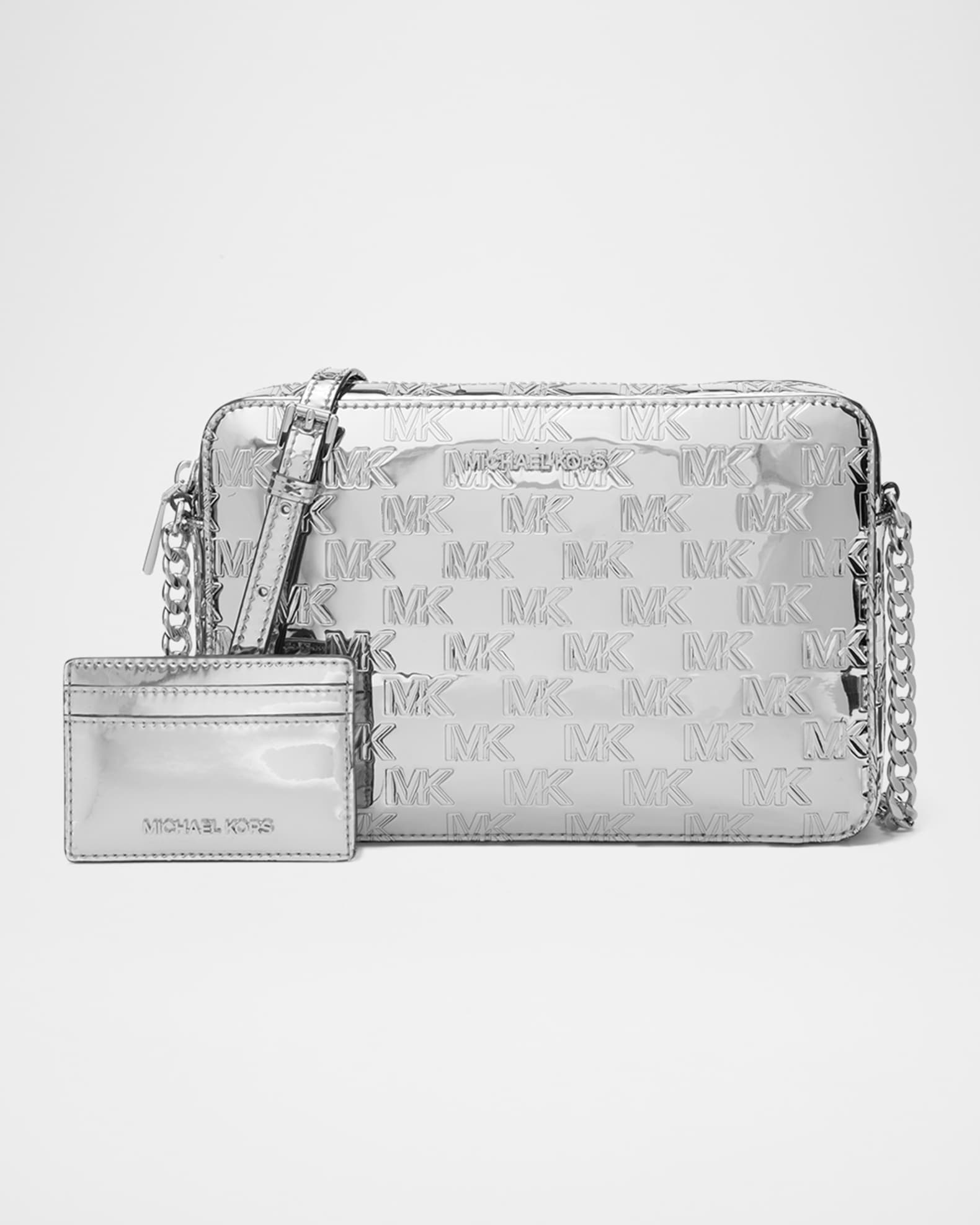MICHAEL Michael Kors Jet Set Monogram Metallic Crossbody Bag Neiman Marcus
