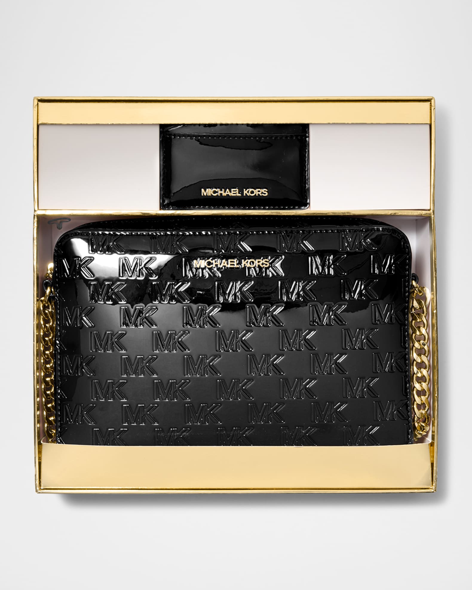 MICHAEL Michael Kors Jet Set Monogram Patent Crossbody Bag Neiman Marcus