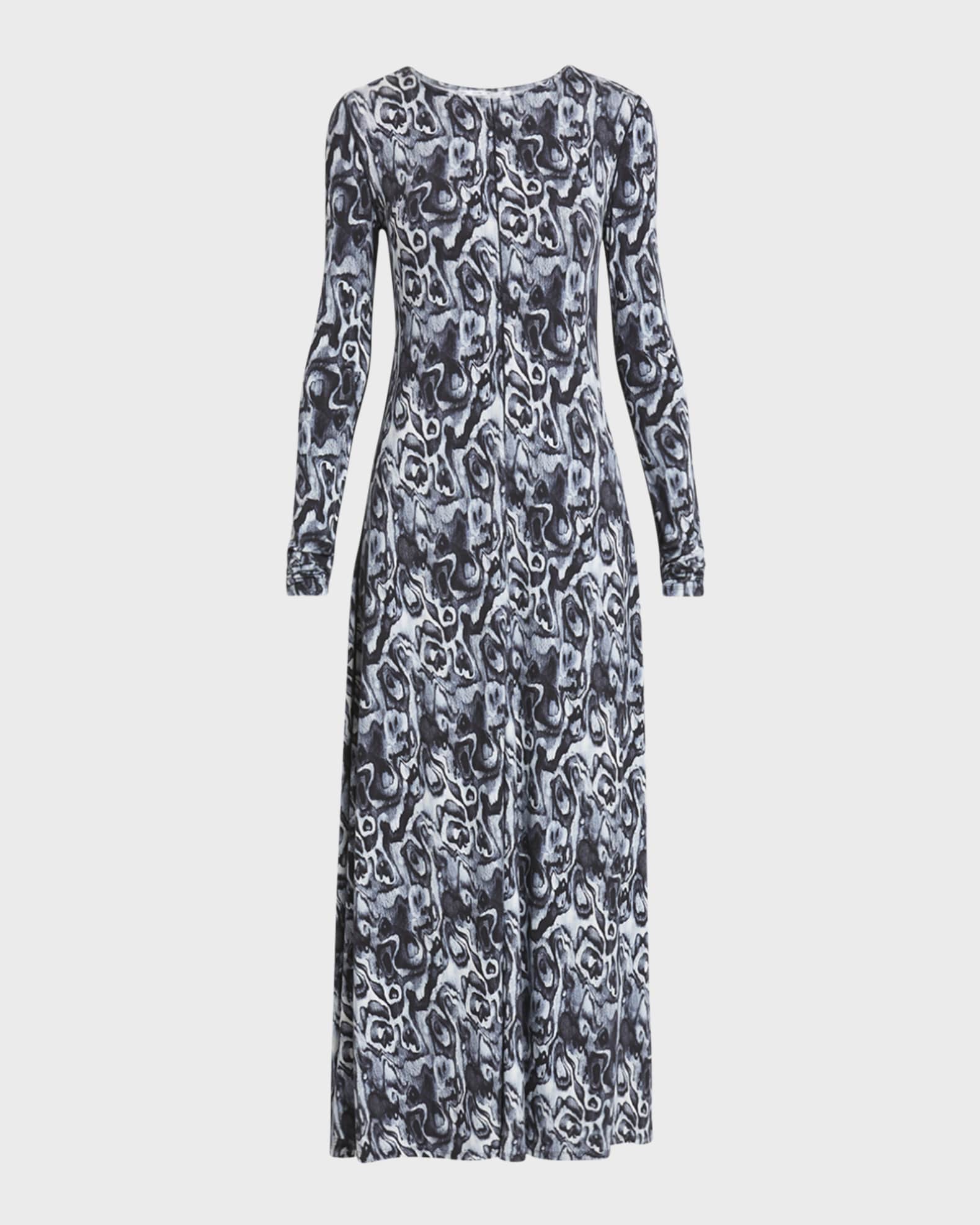 Atlas Printed Jersey Maxi Dress 0