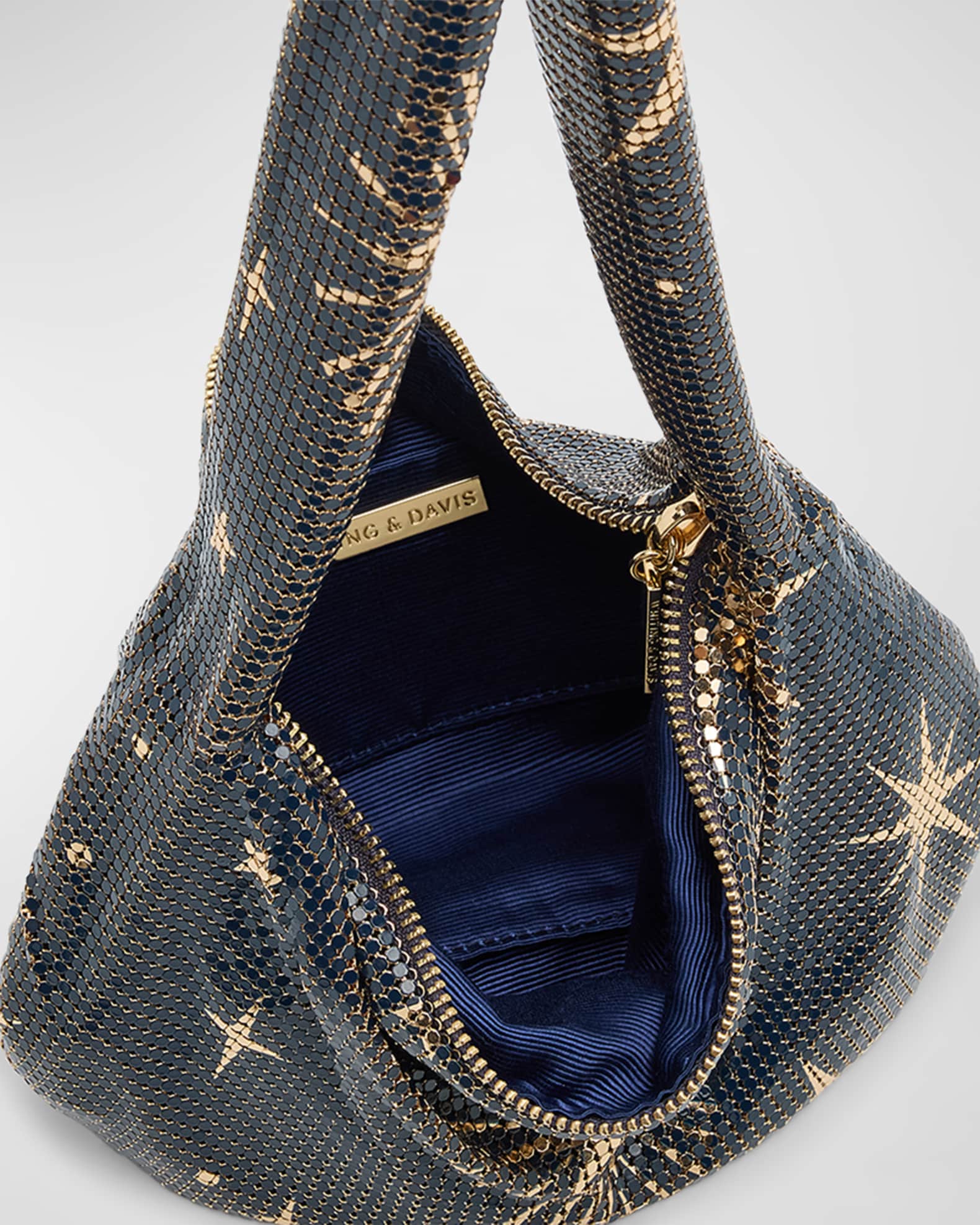 Whiting Davis Diana Star Print Mesh Hobo Bag Neiman Marcus