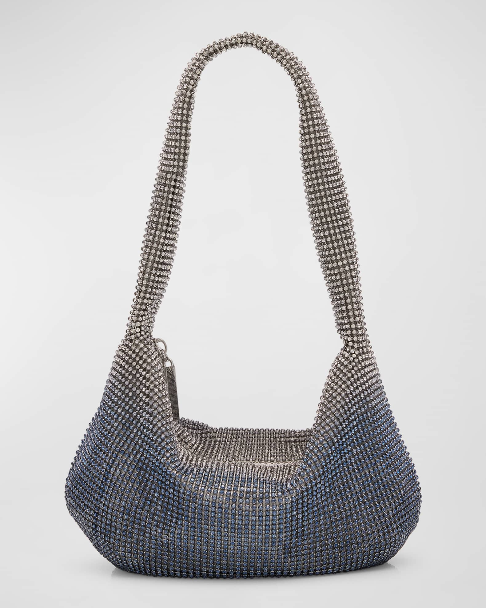 Adrienne Two-Tone Crystal Hobo Bag 0