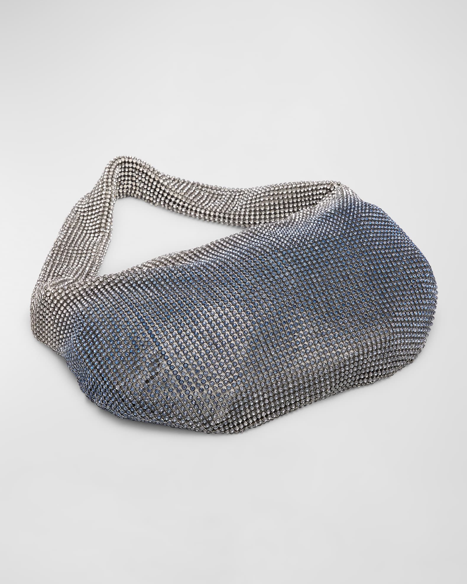 Adrienne Two-Tone Crystal Hobo Bag 1