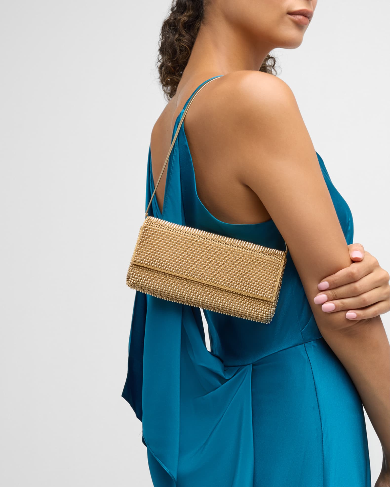 Mesh clutch bag top