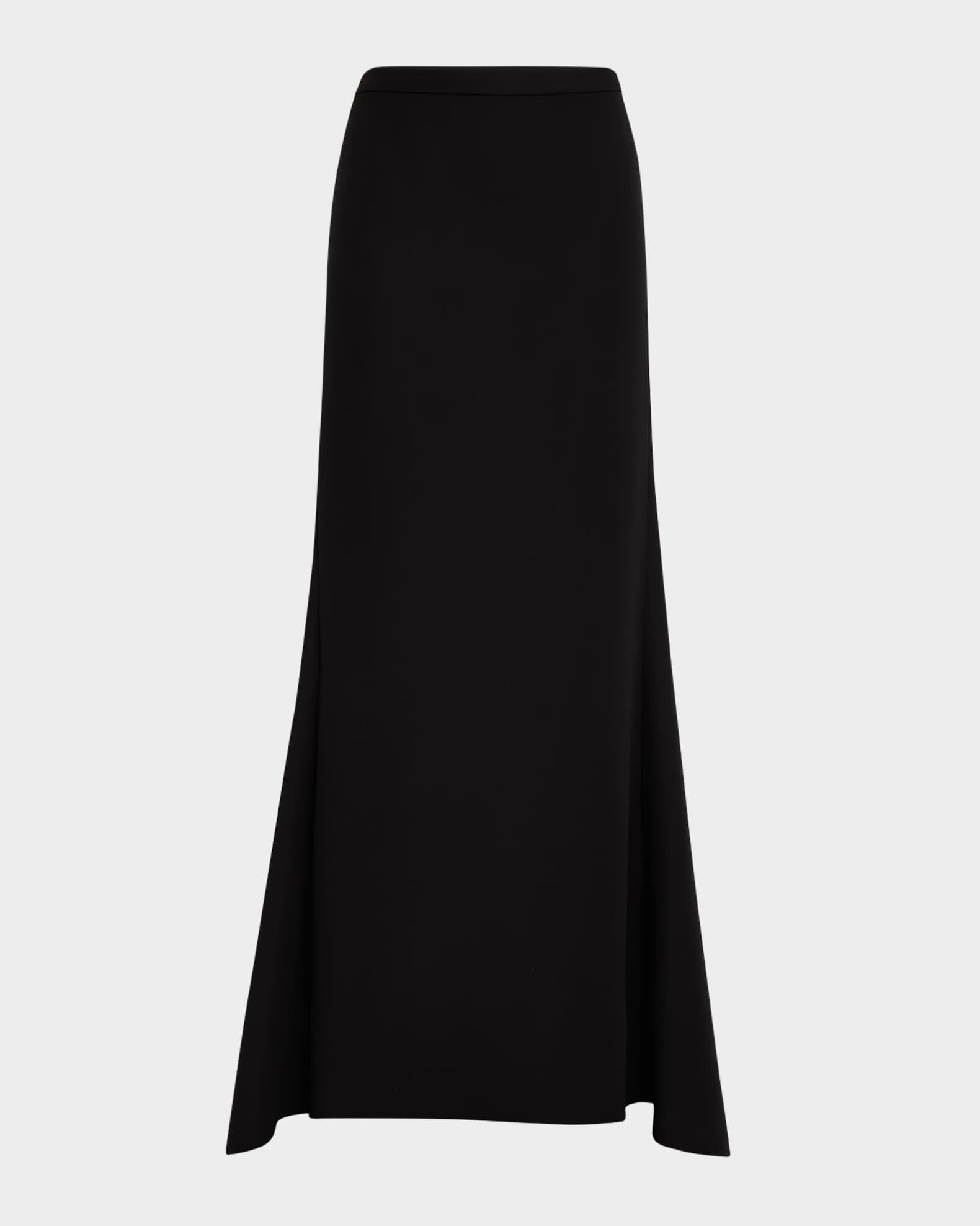 A-Line Maxi Skirt with Train 0