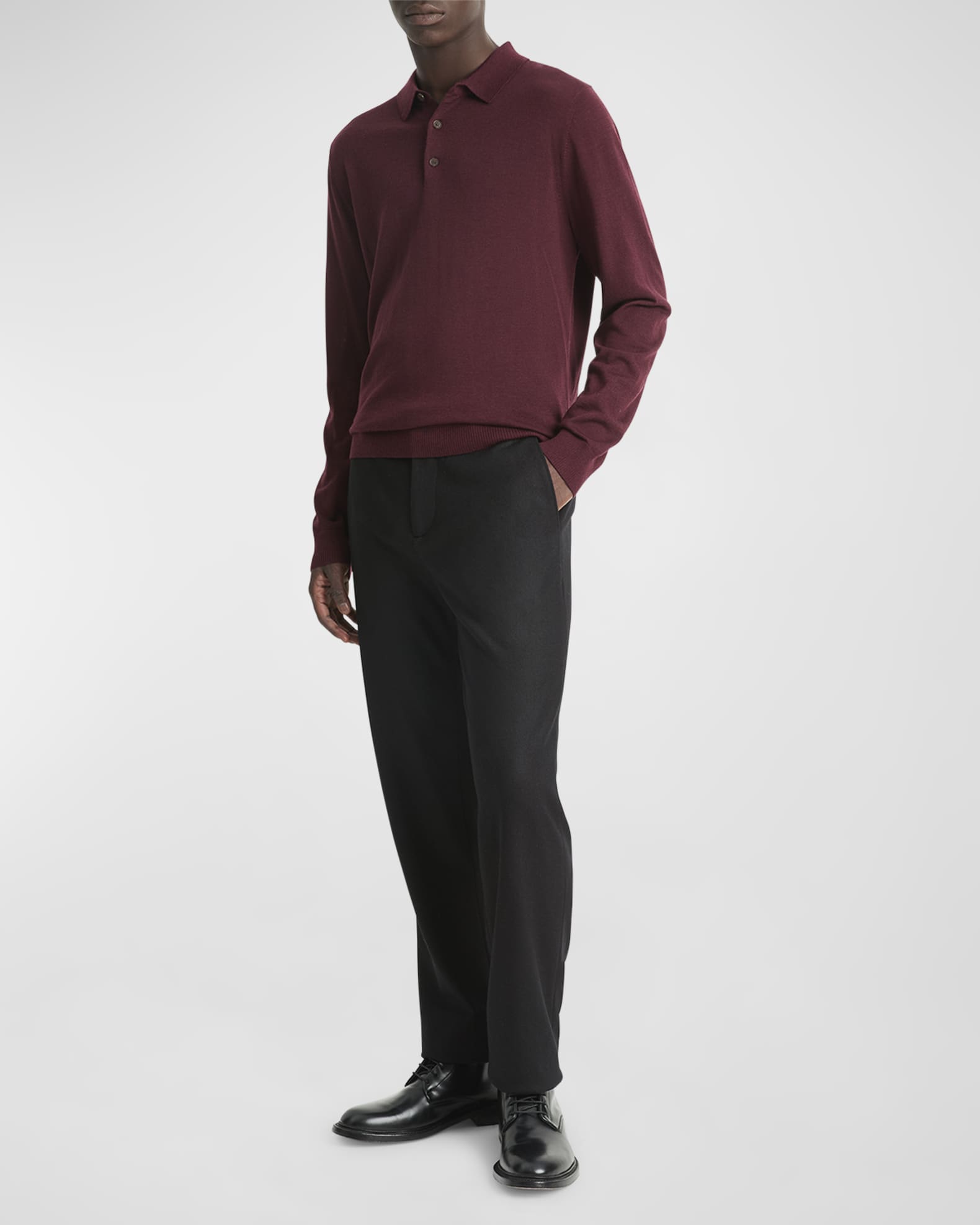 Men's Merino Long-Sleeve Polo Shirt 1
