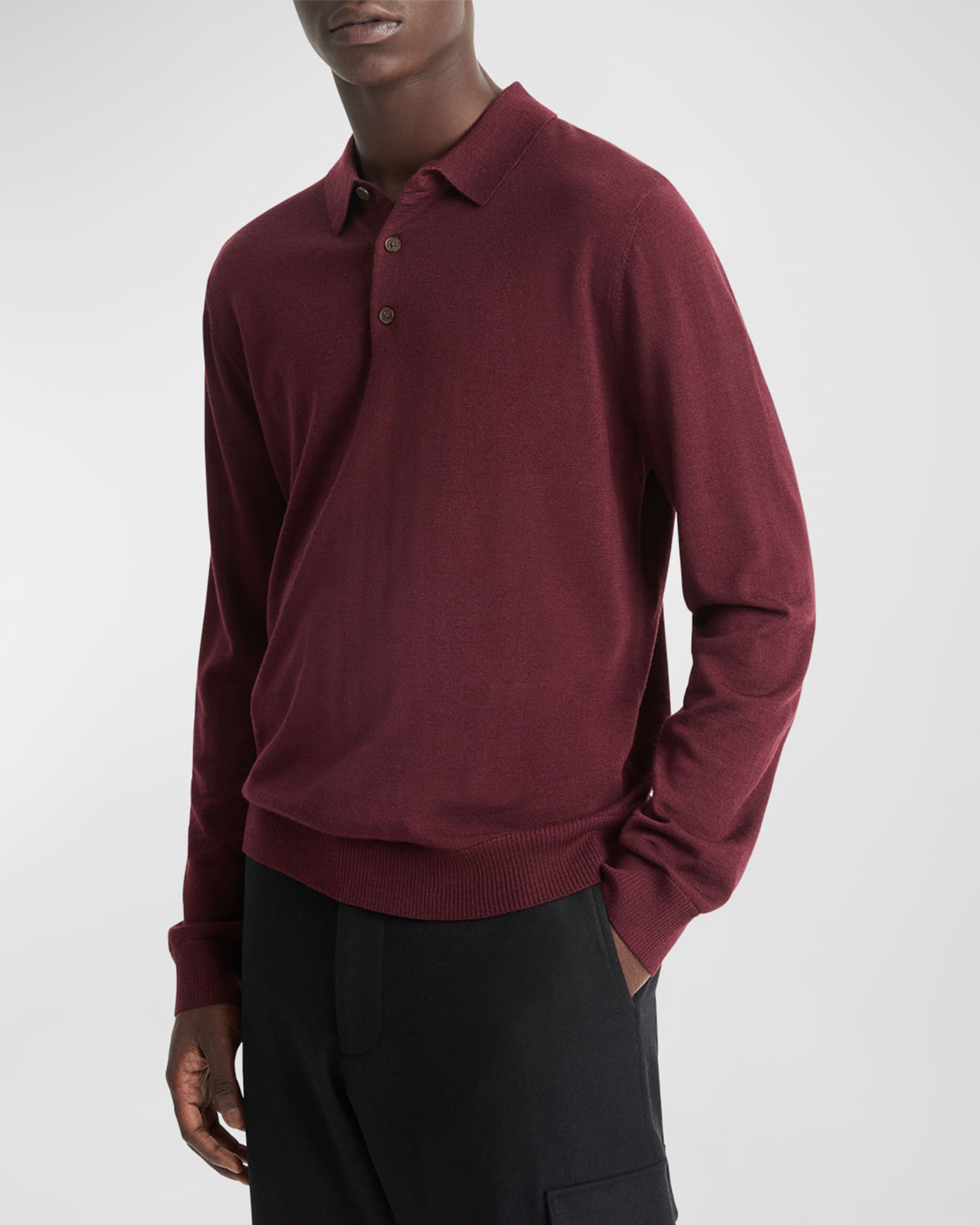 Men's Merino Long-Sleeve Polo Shirt 0