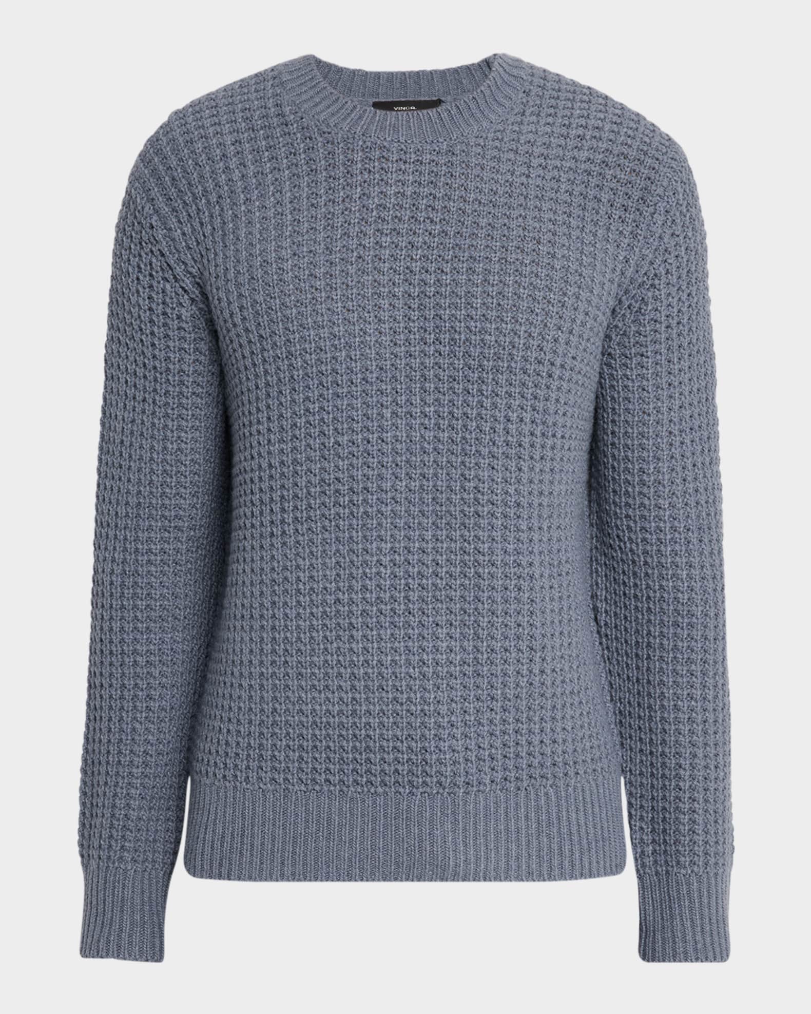Men s Macro Waffle Cashmere Sweater