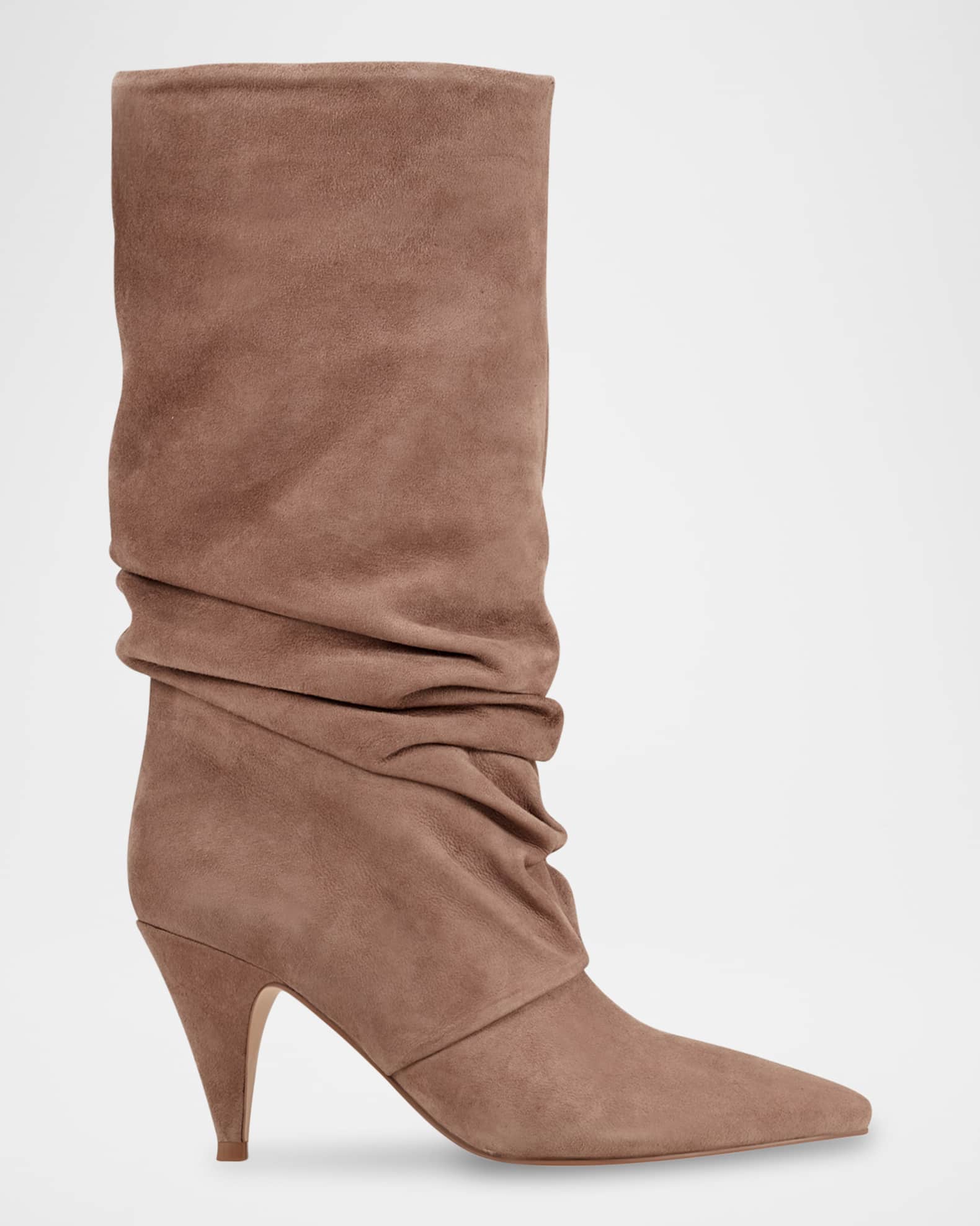 Marc Fisher Ltd Paityn Women s Boots Light Natural Suede 8 M Leather
