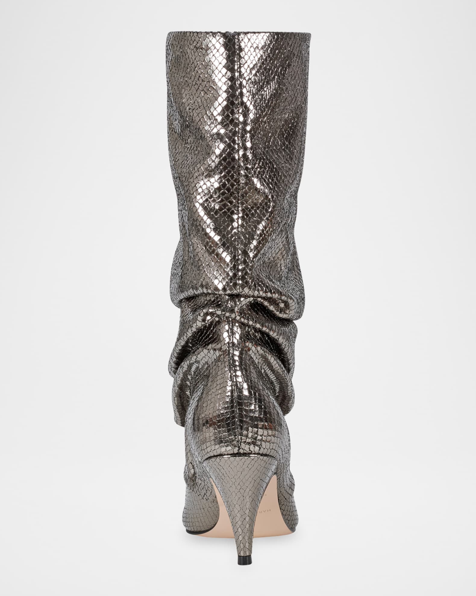 Retro Slouchy Metallic Mid Boots