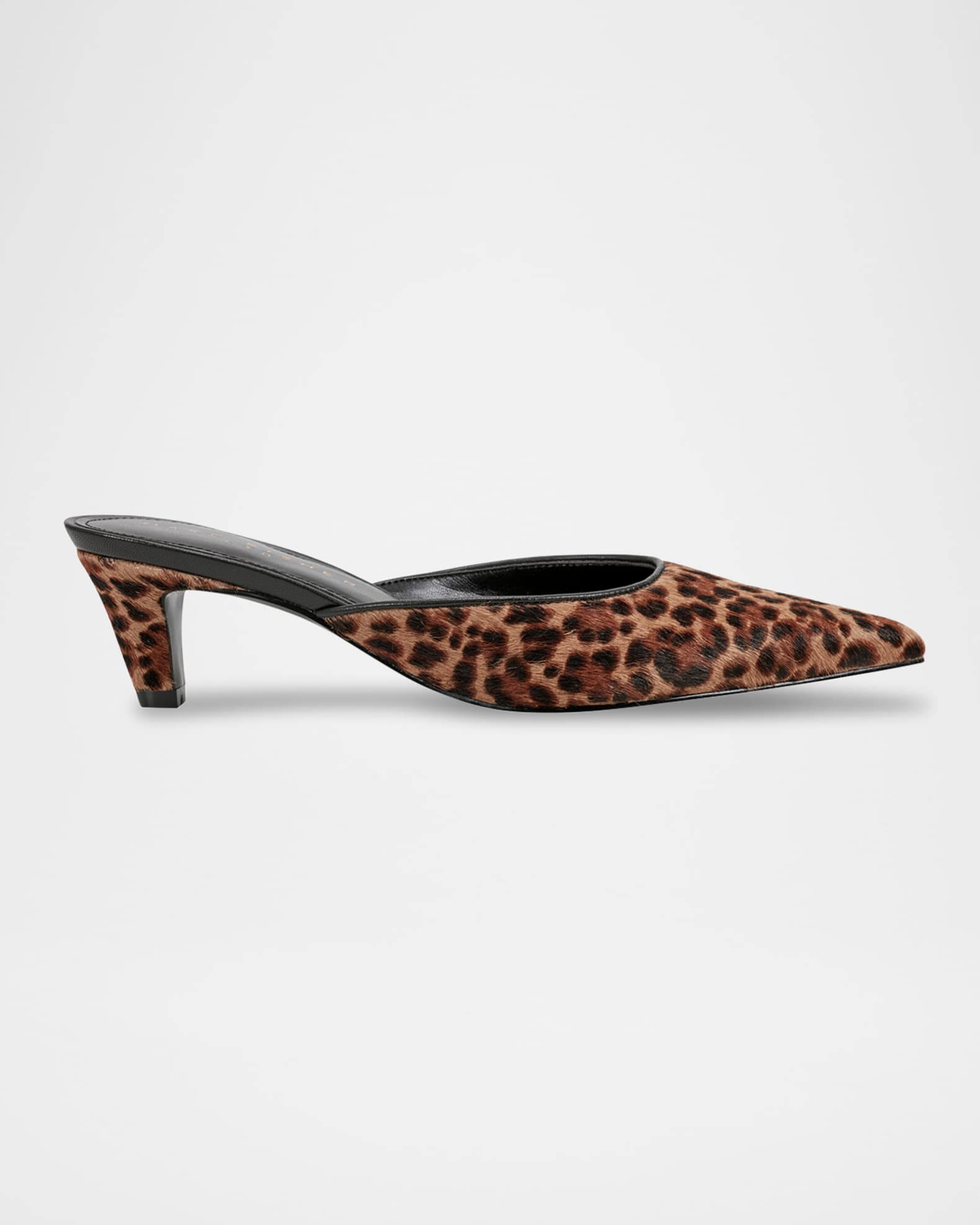 Leopard kitten heel mule 2025