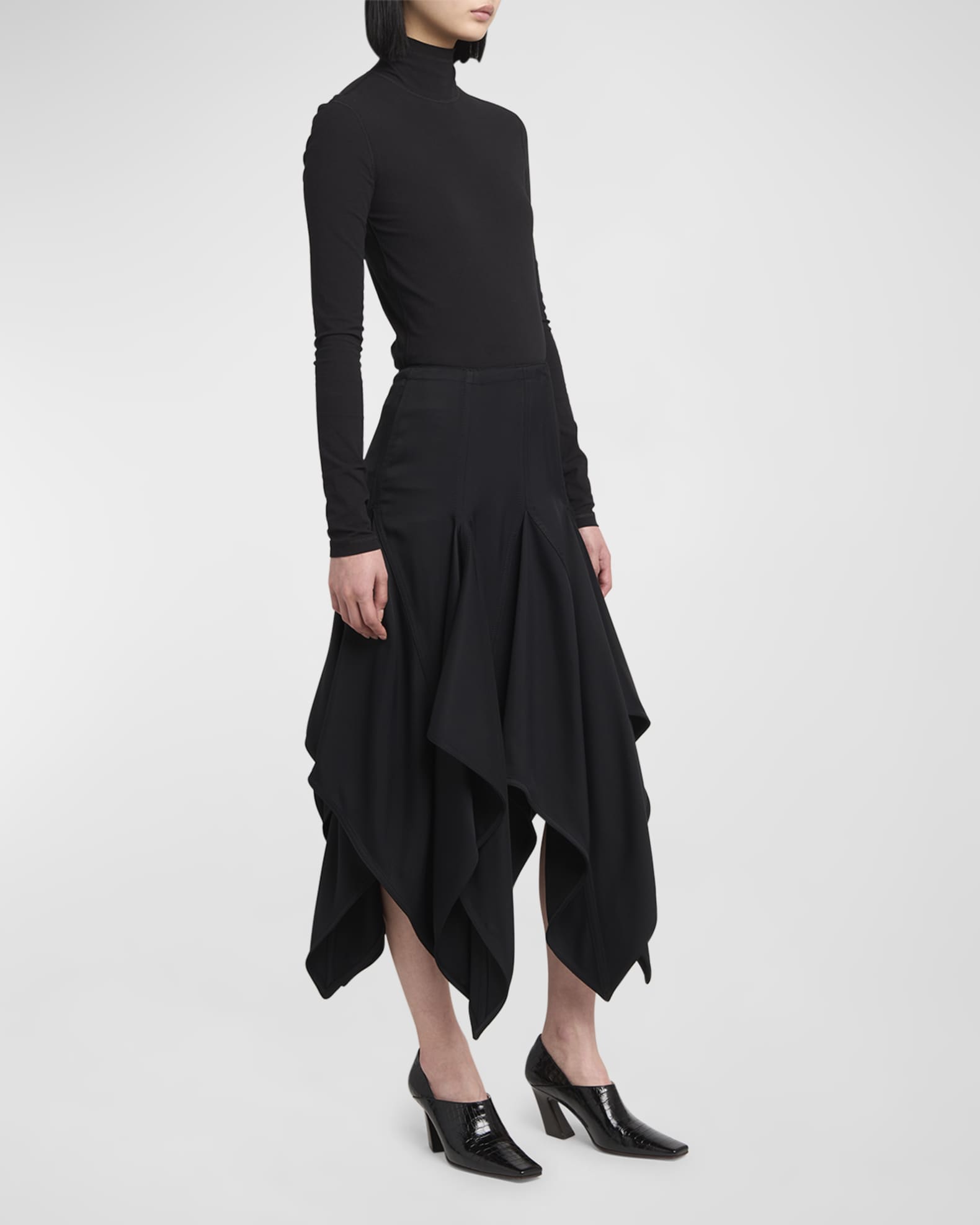 Lewis Croco Block-Heel Pumps