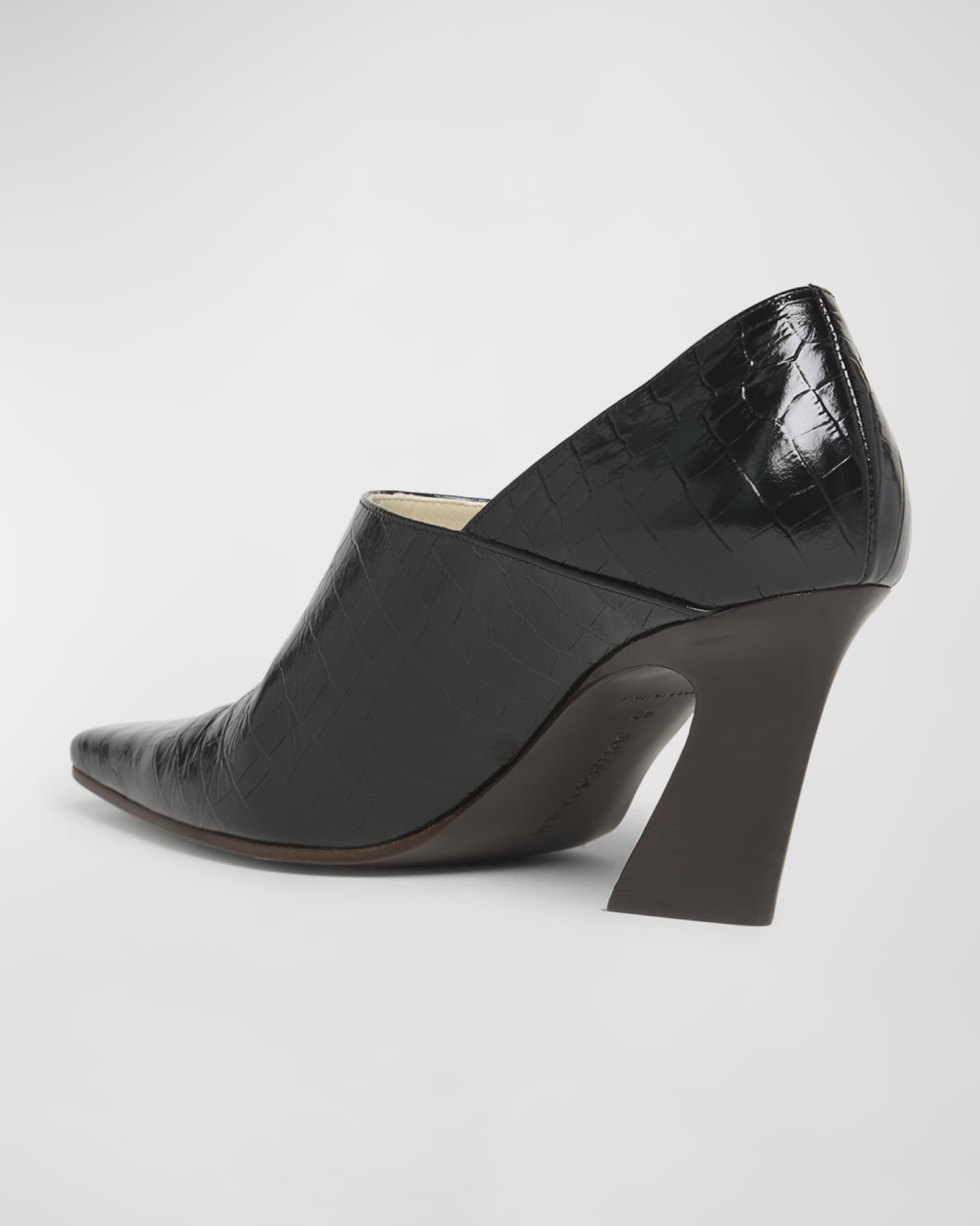 Lewis Croco Block-Heel Pumps