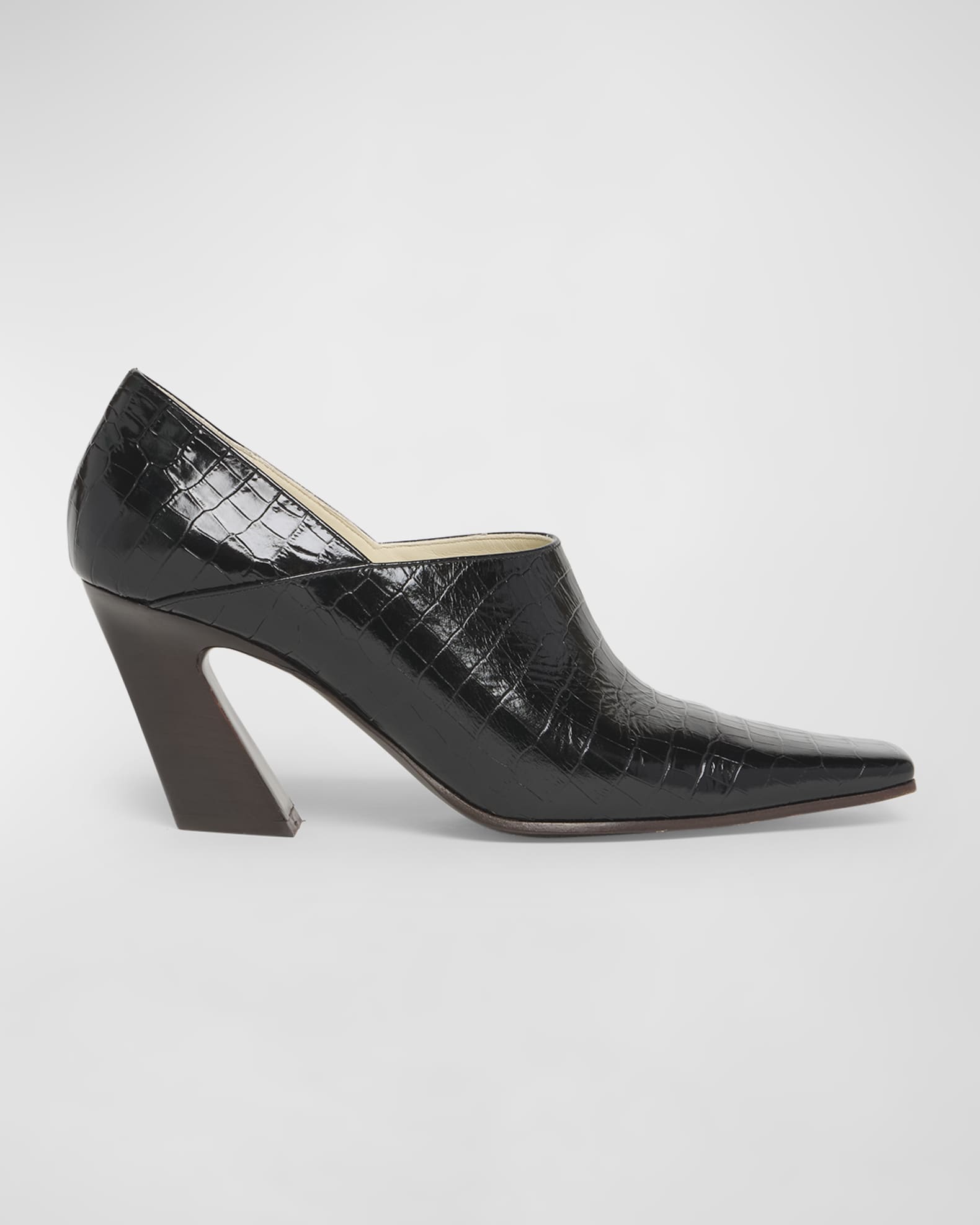 BOTTEGA VENETA クロコ ヒール ミュール Bottega Veneta Lewis Croco Block-Heel Pumps | Neiman Marcus
