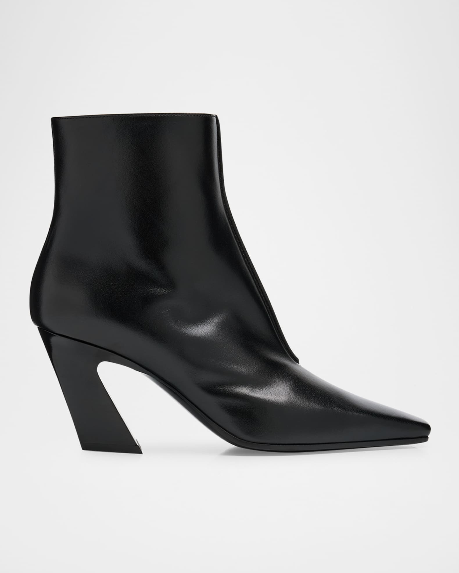Bottega Veneta Lewis Leather Square-Toe Ankle Boots | Neiman