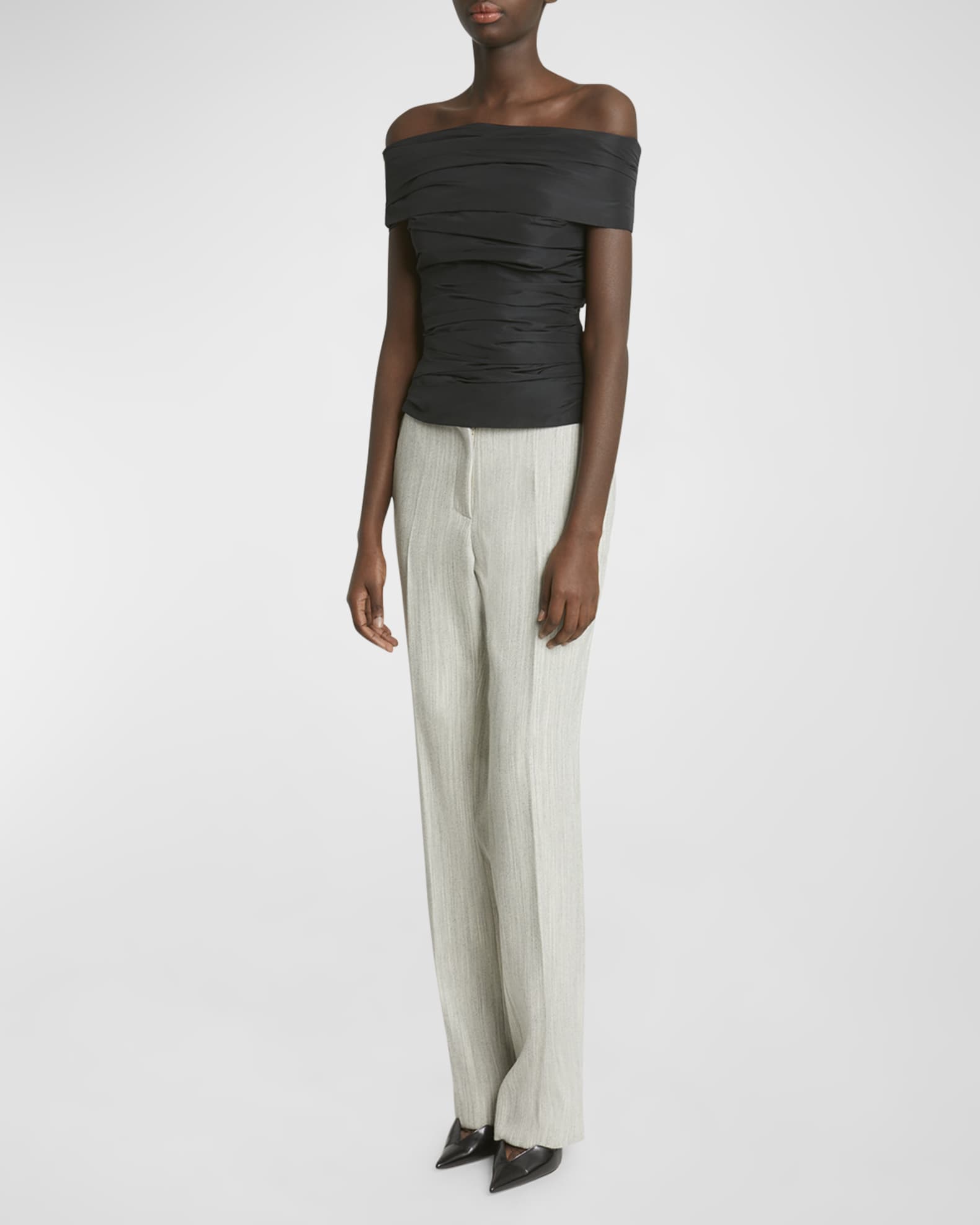 Off-The-Shoulder Taffeta Top 1