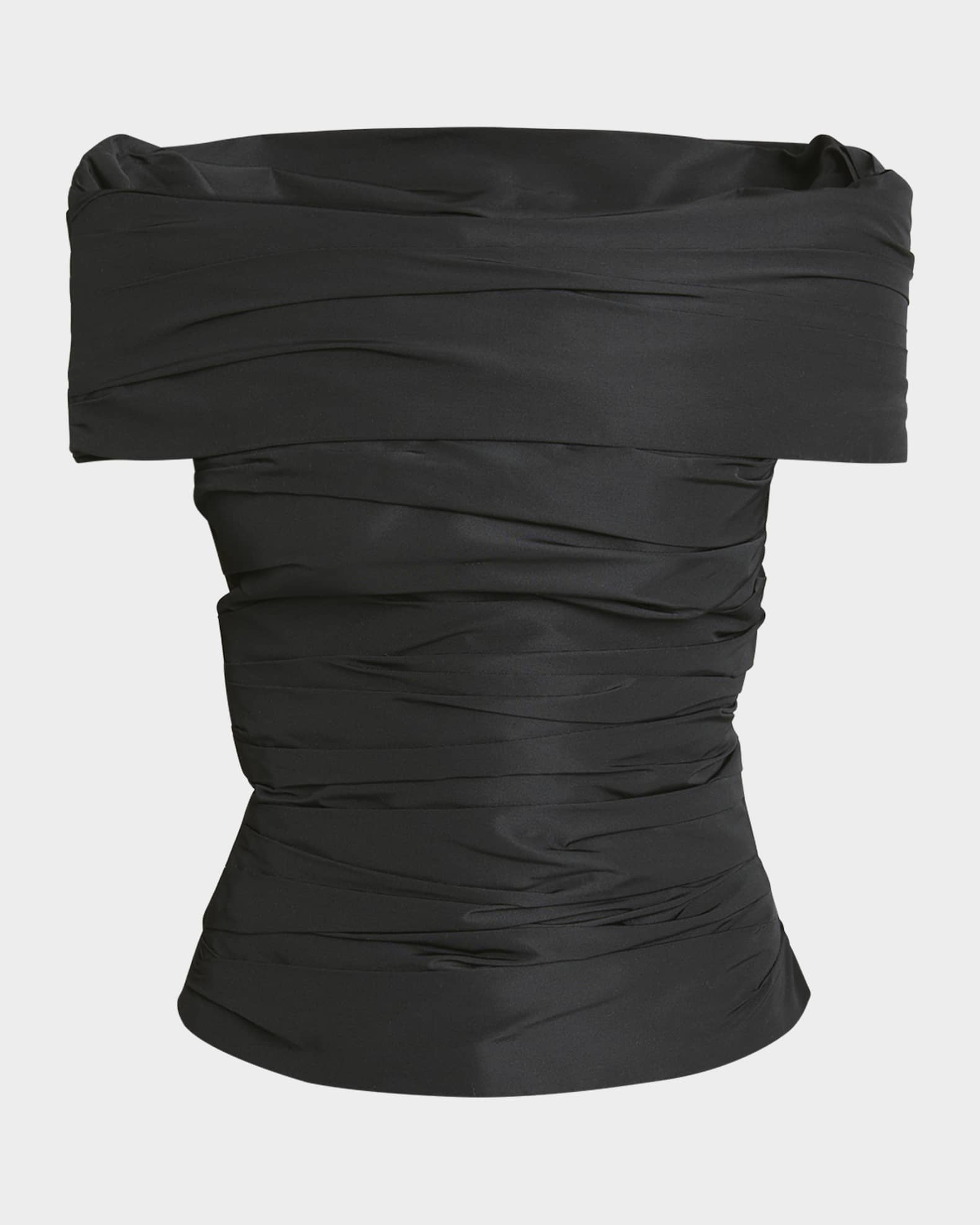 Off-The-Shoulder Taffeta Top 0