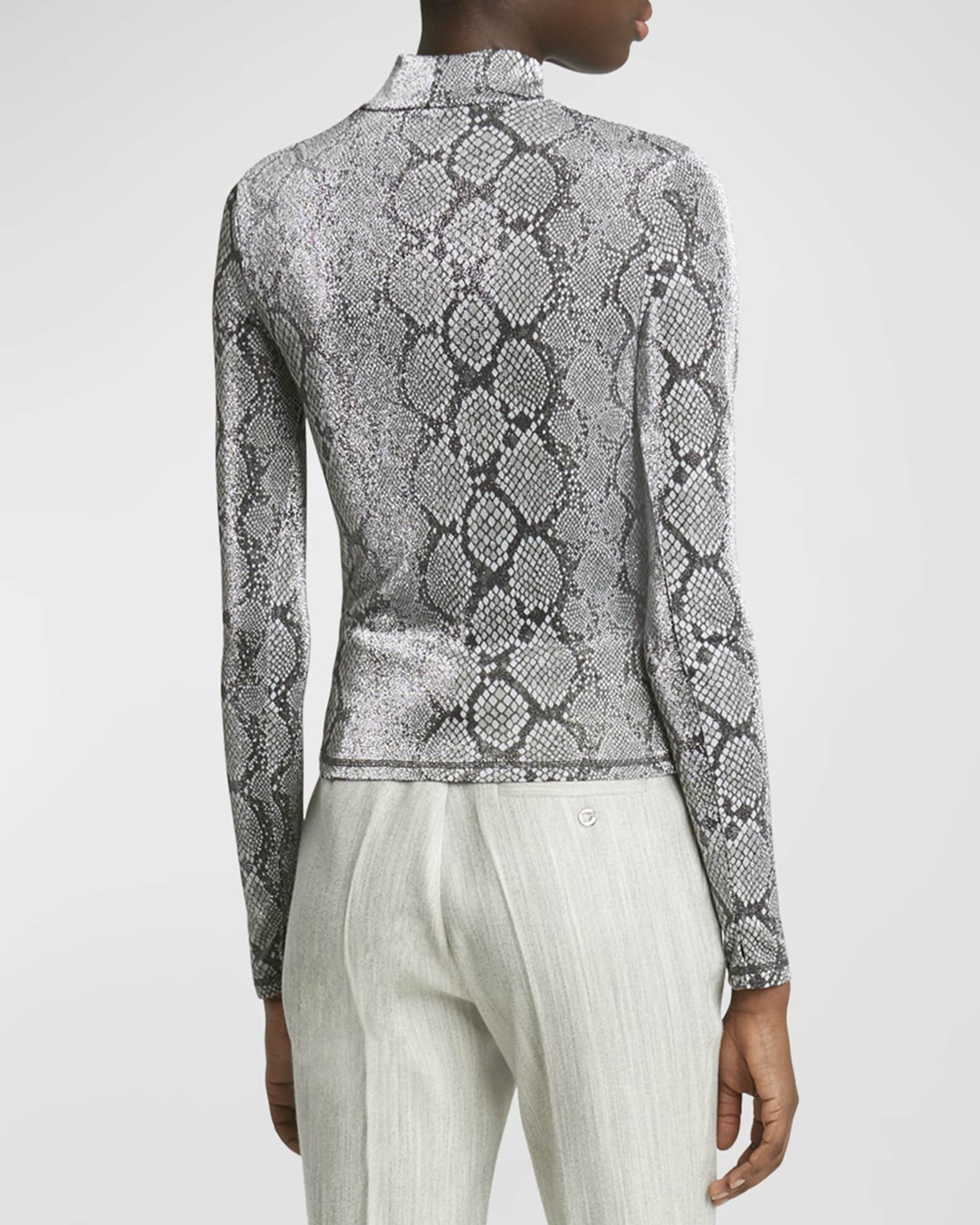 Snakeskin mock neck store
