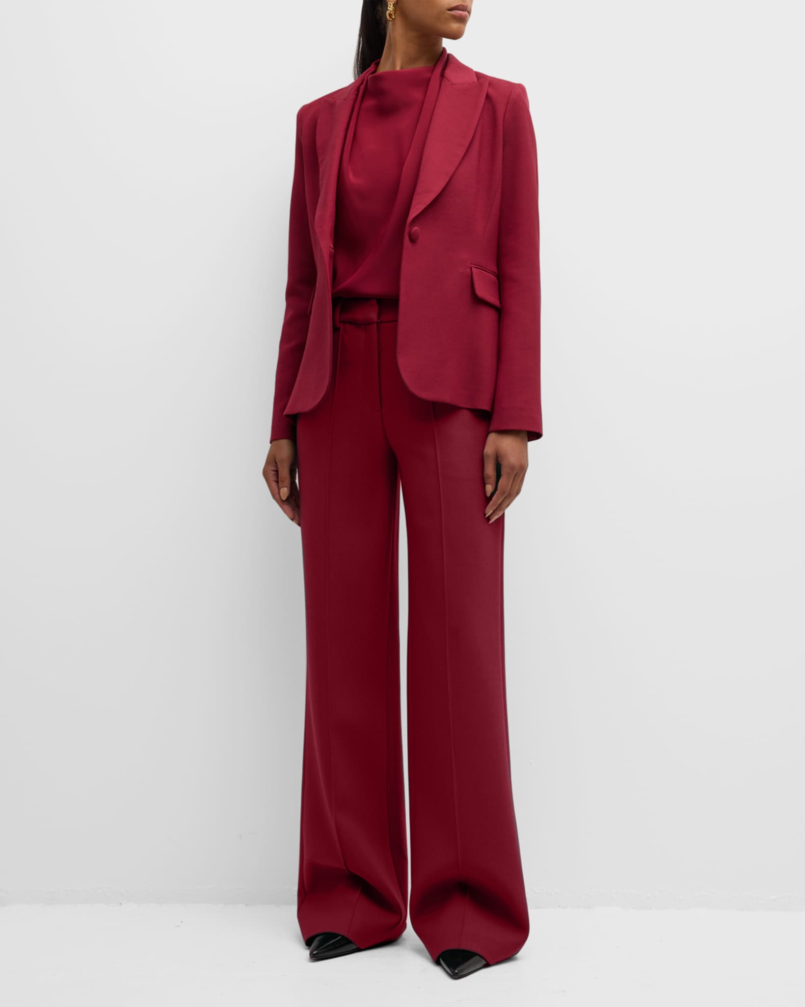 Single Breasted Silk Wool Blazer