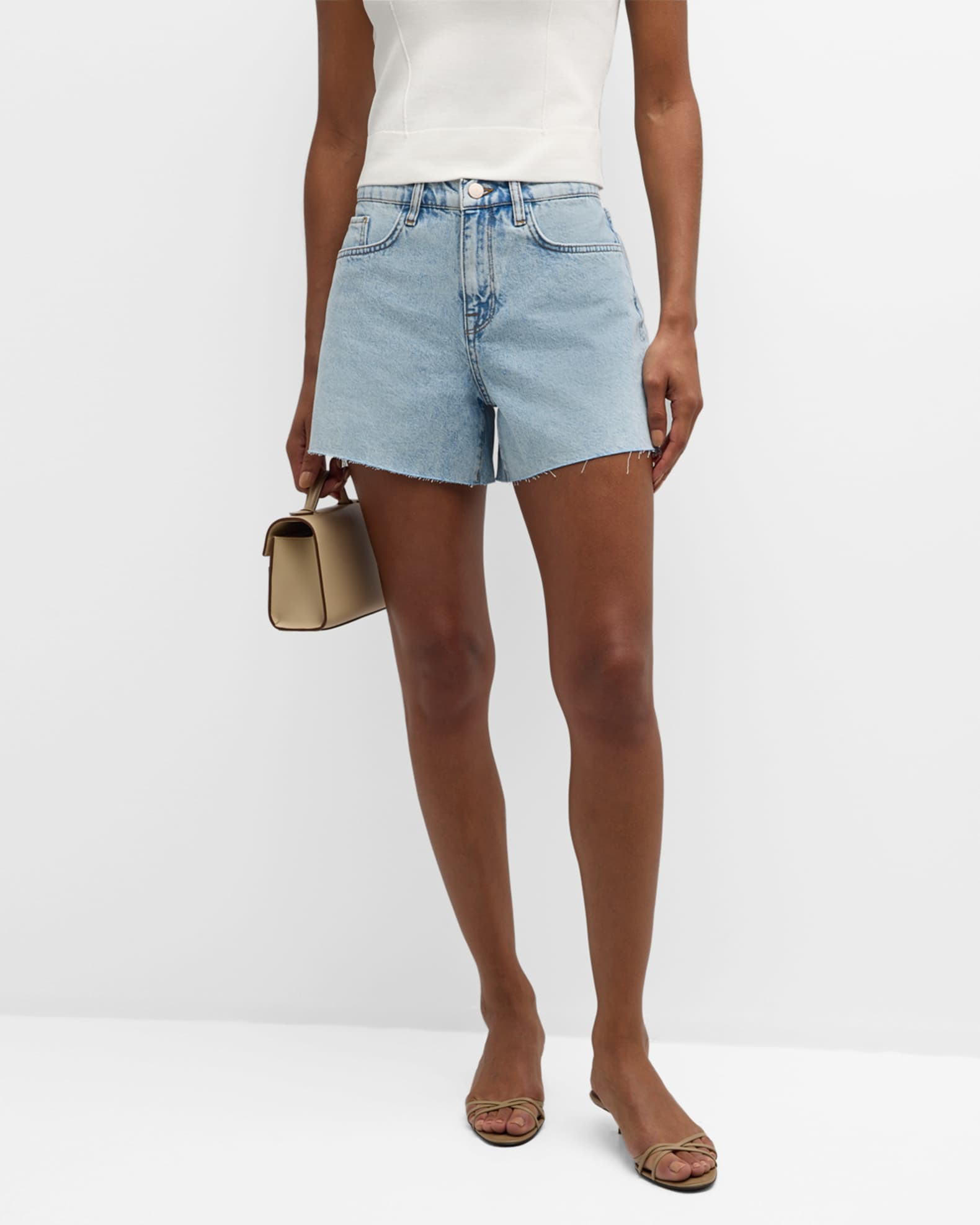 Jenny High Rise Cutoff Dad Shorts main image 0
