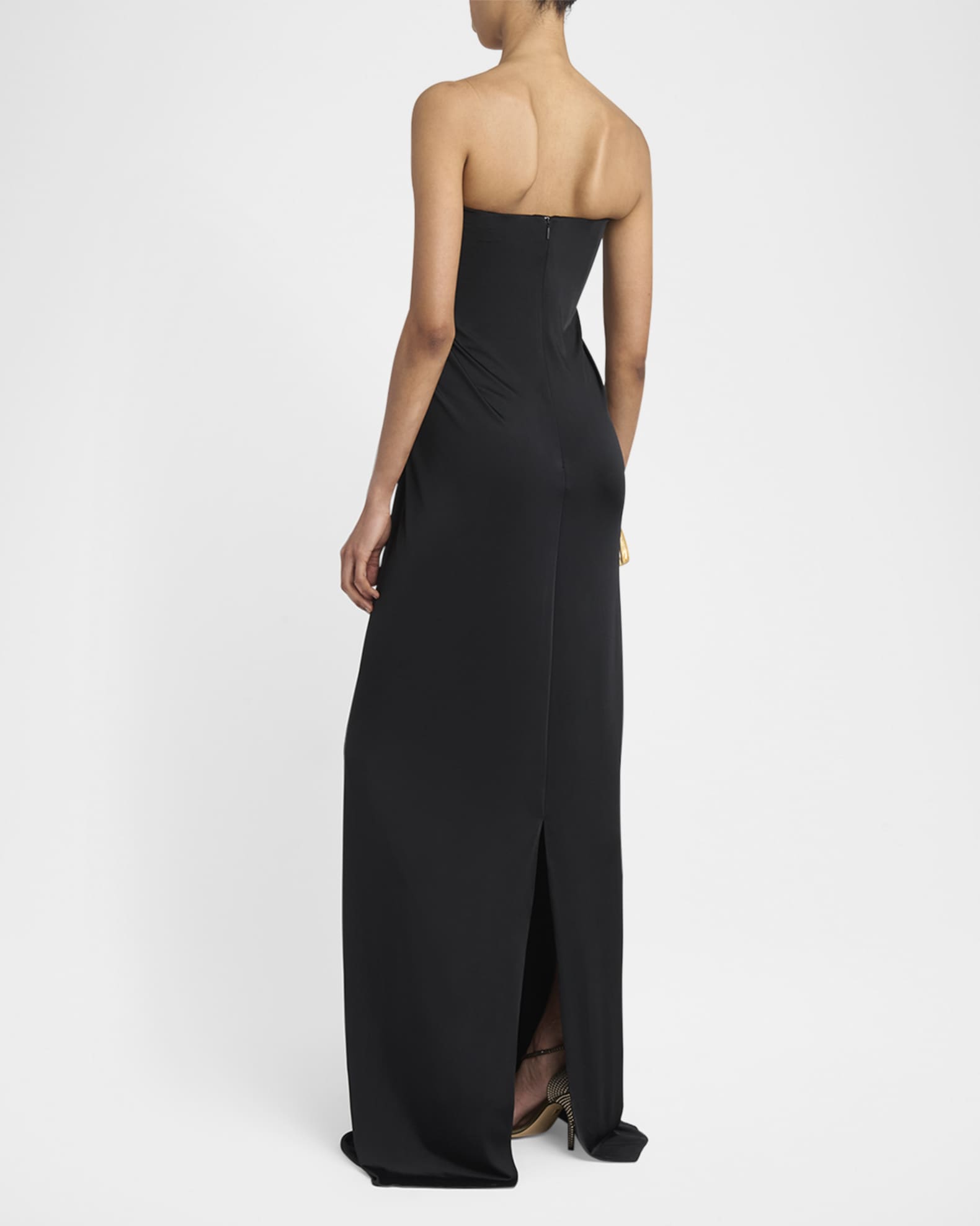 【逸品】 Draped Long Ferragamo Strapless Marcus Neiman | Dress Jersey スーツ・フォーマル・ドレス