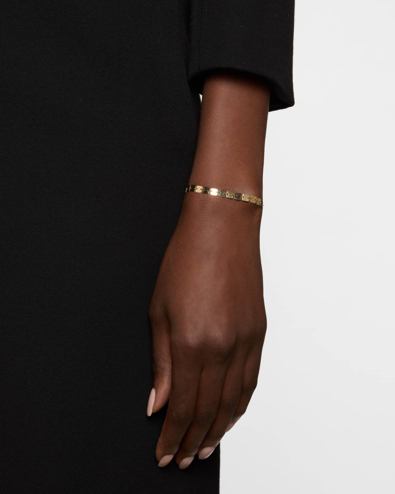 14K Gold Laser Square Chain Bracelet 1